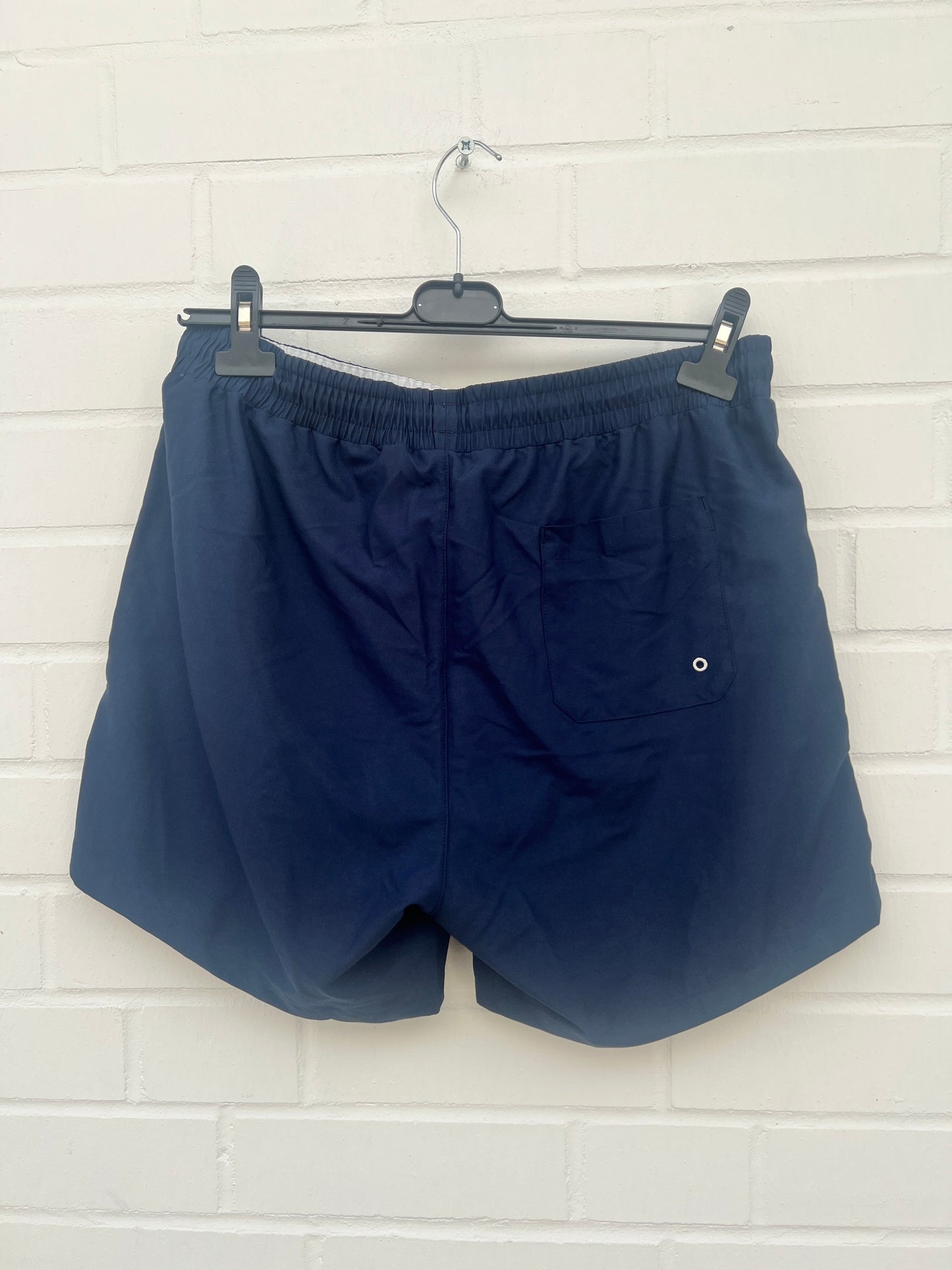 Badehose dunkelblau logo weiß Gr.L