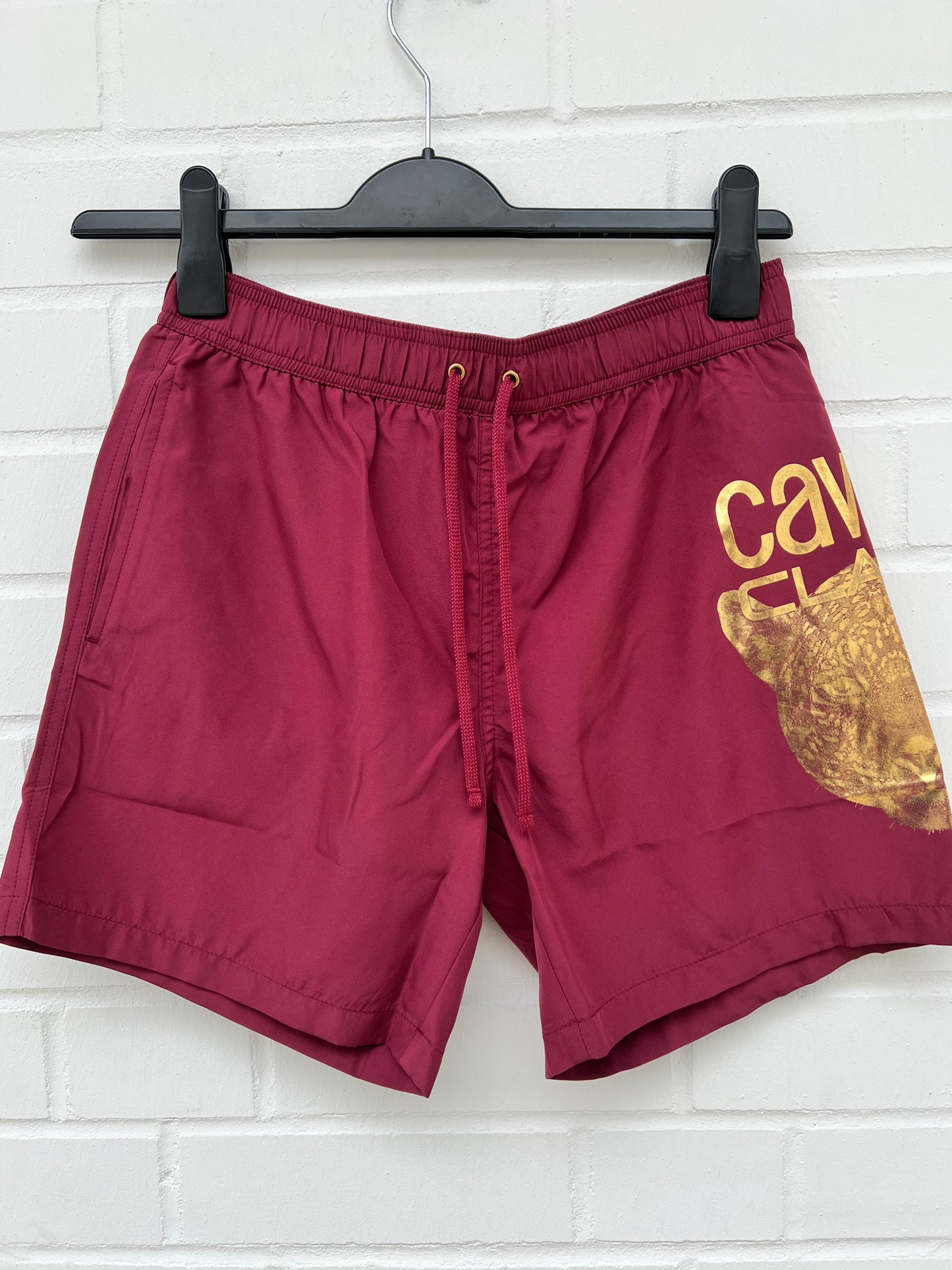 Badehose Bordeaux gold logo