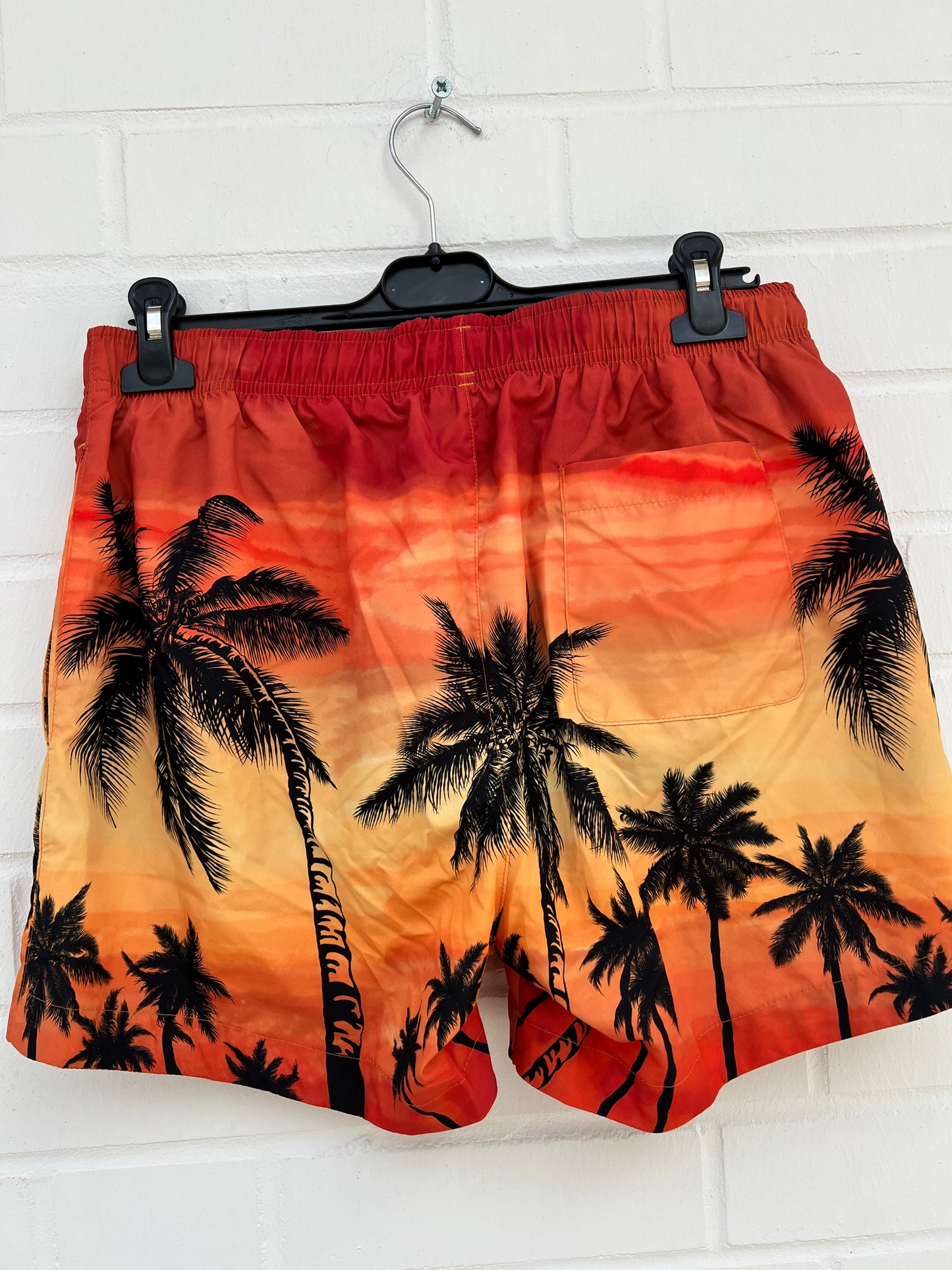 (10) Badehose orange palme