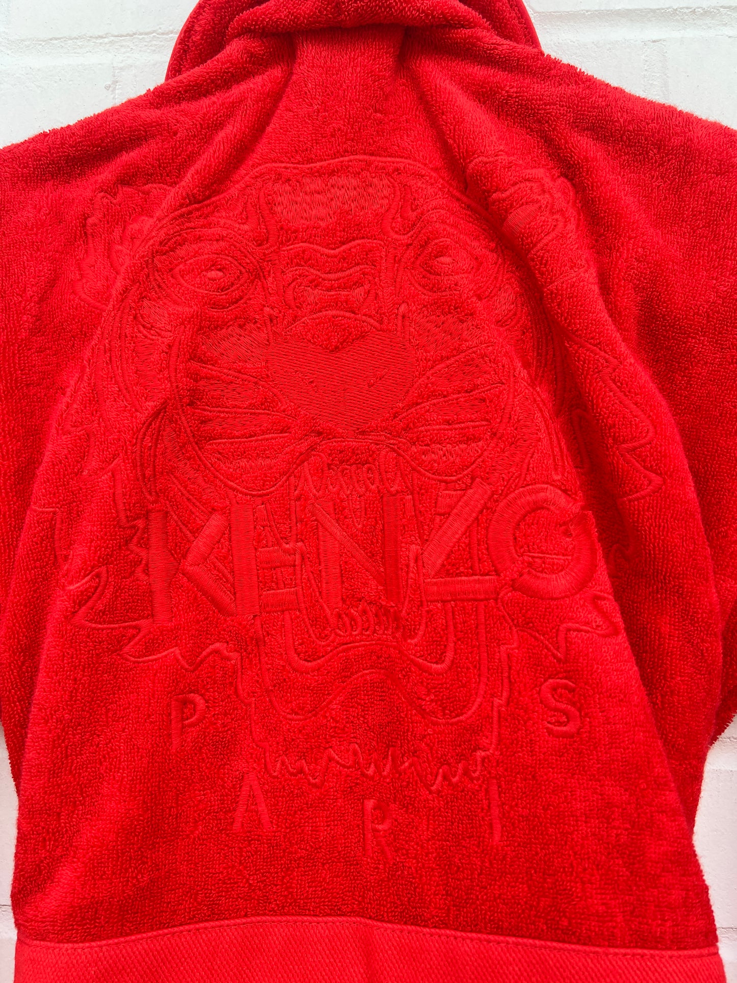 (B1) DAMEN Kenzo Orange Bademantel knielang