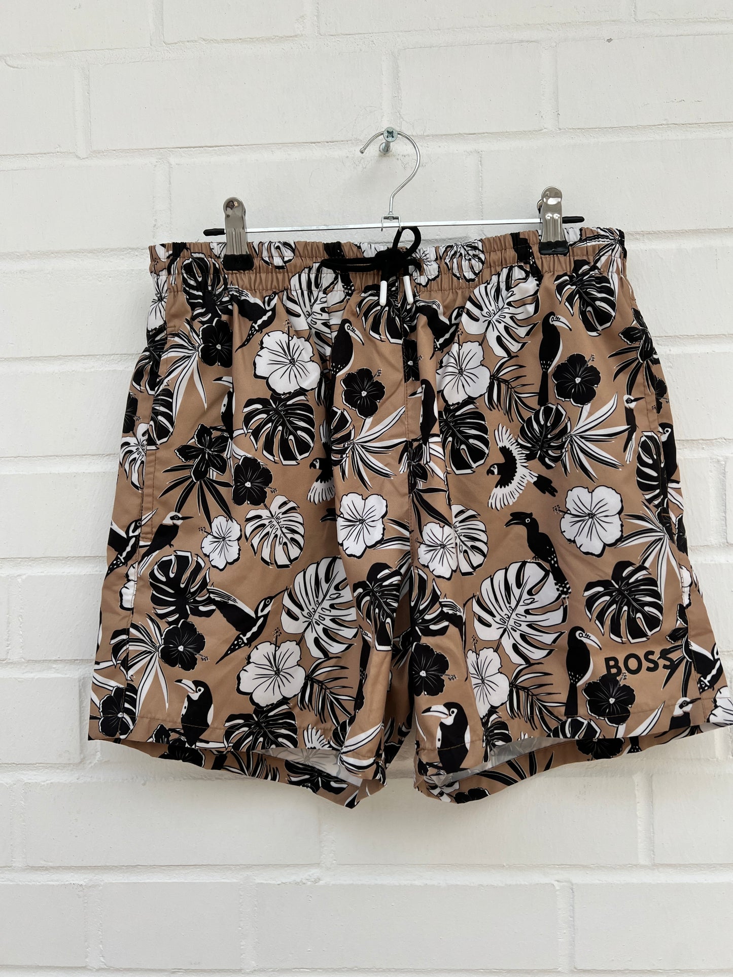 (94) Badehose beige muster