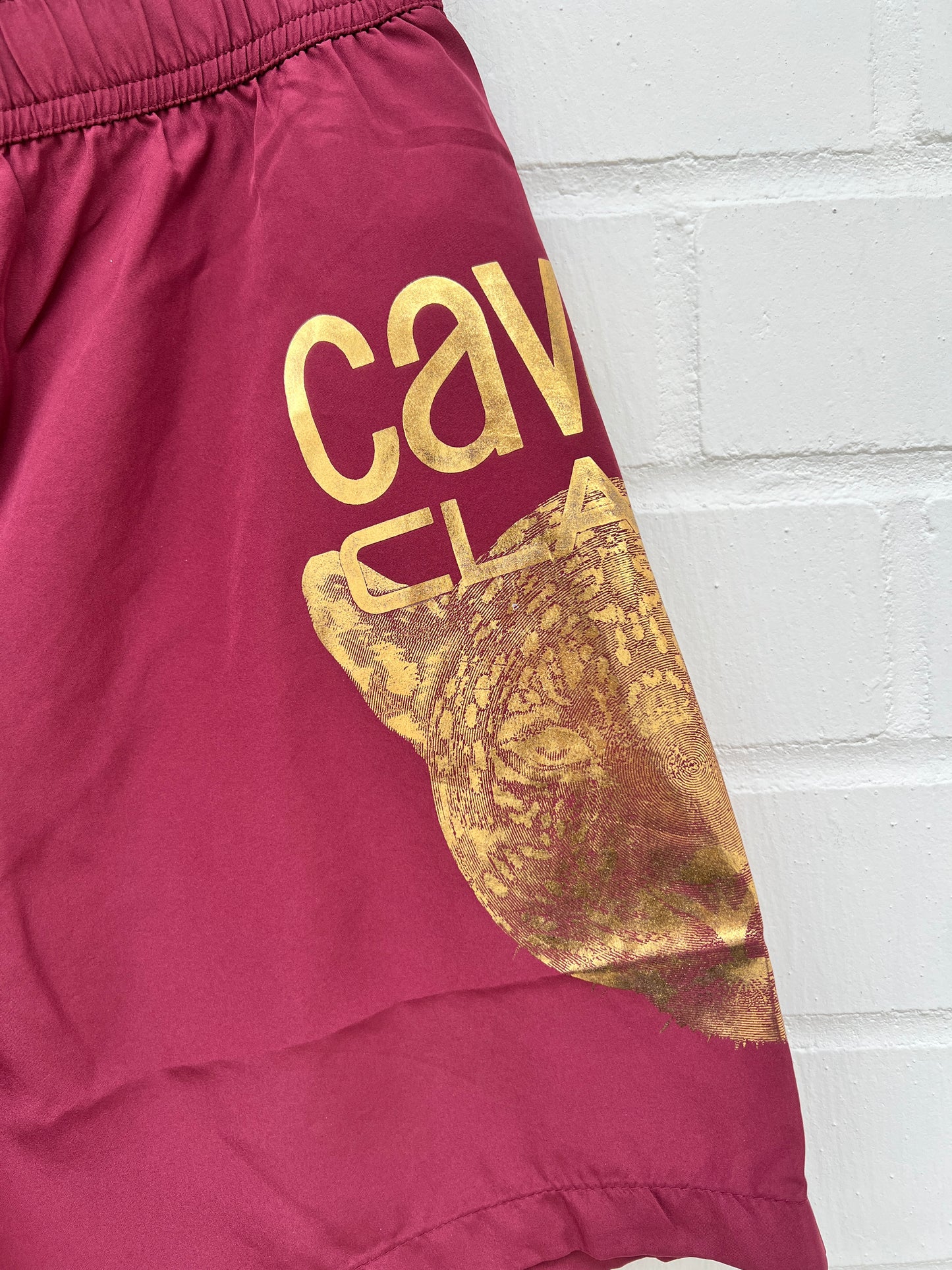 Badehose Bordeaux gold logo