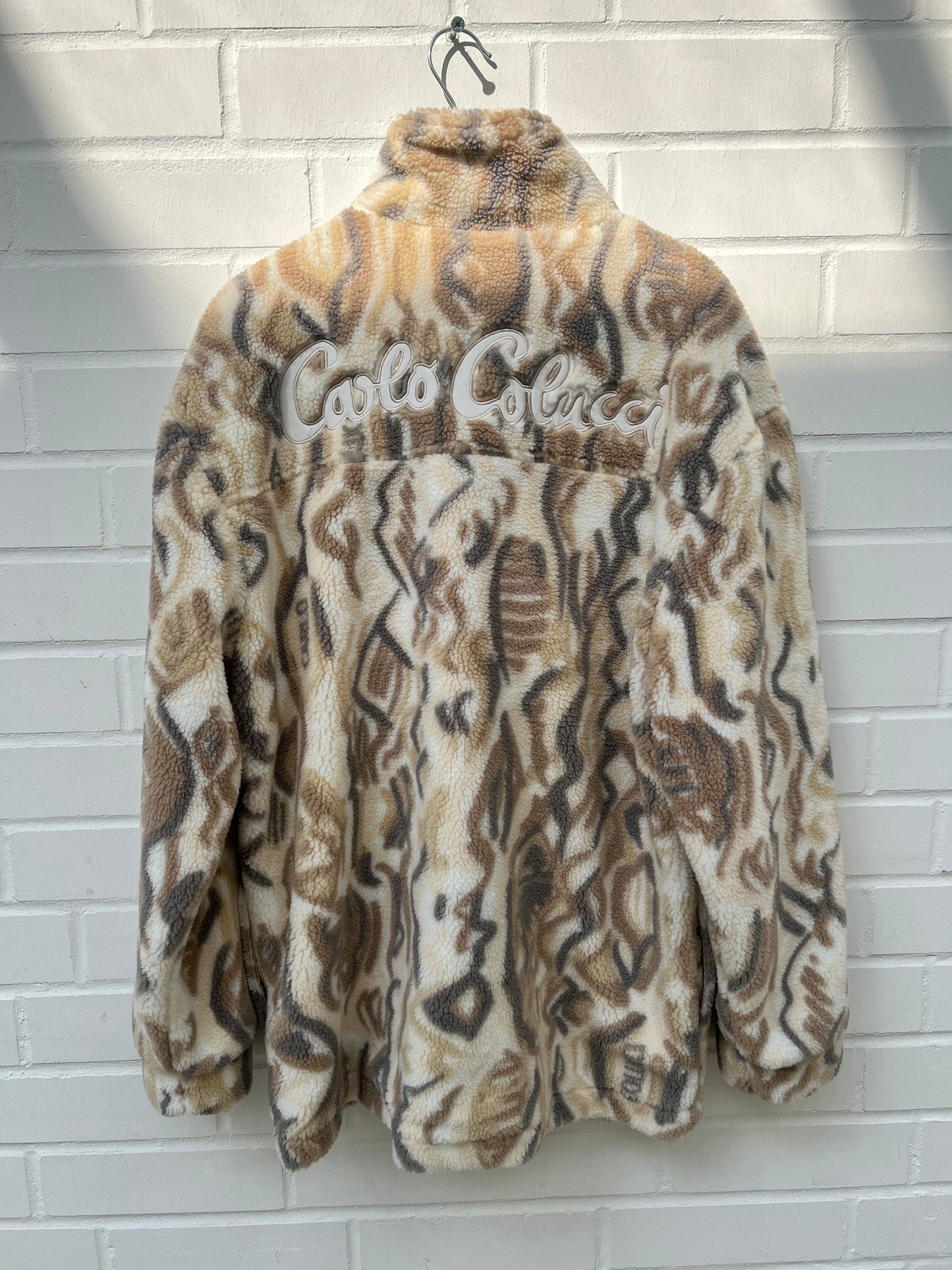 CC Teddyjacke knöpfe beige muster