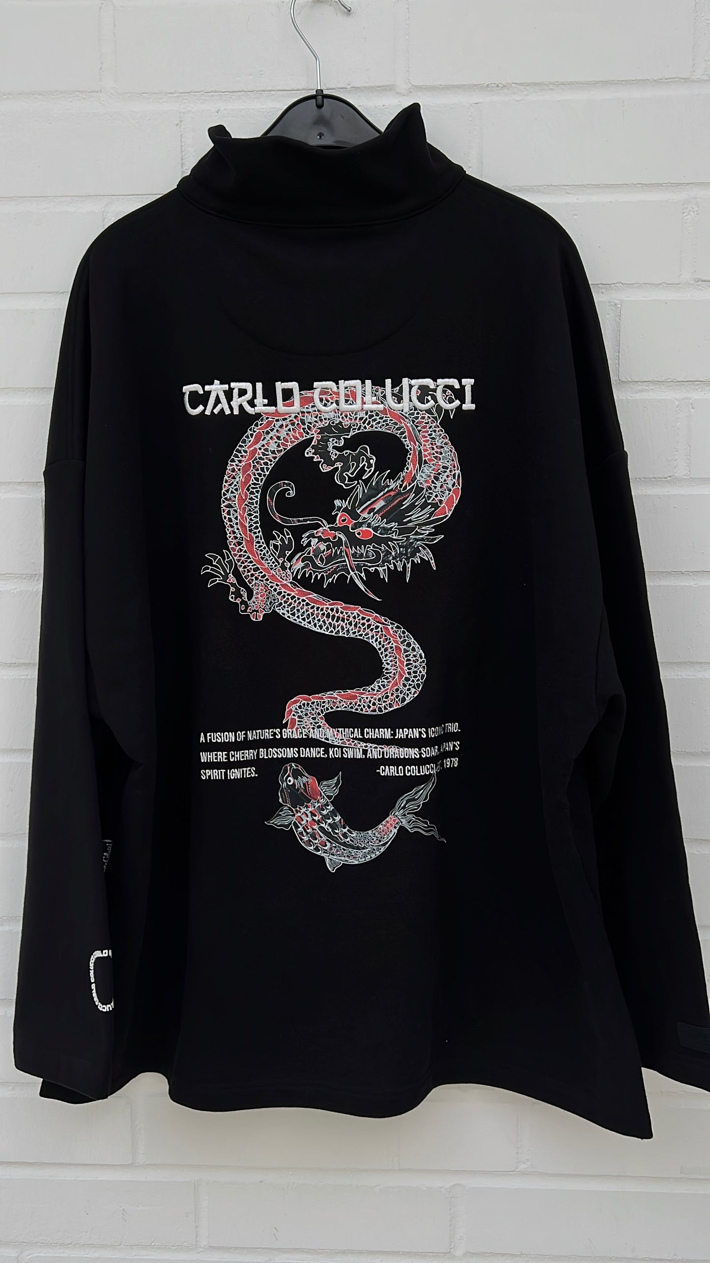 (Strange2) Carlo Colucci Unisex Swearshirt SchwarzMuster Gr.L