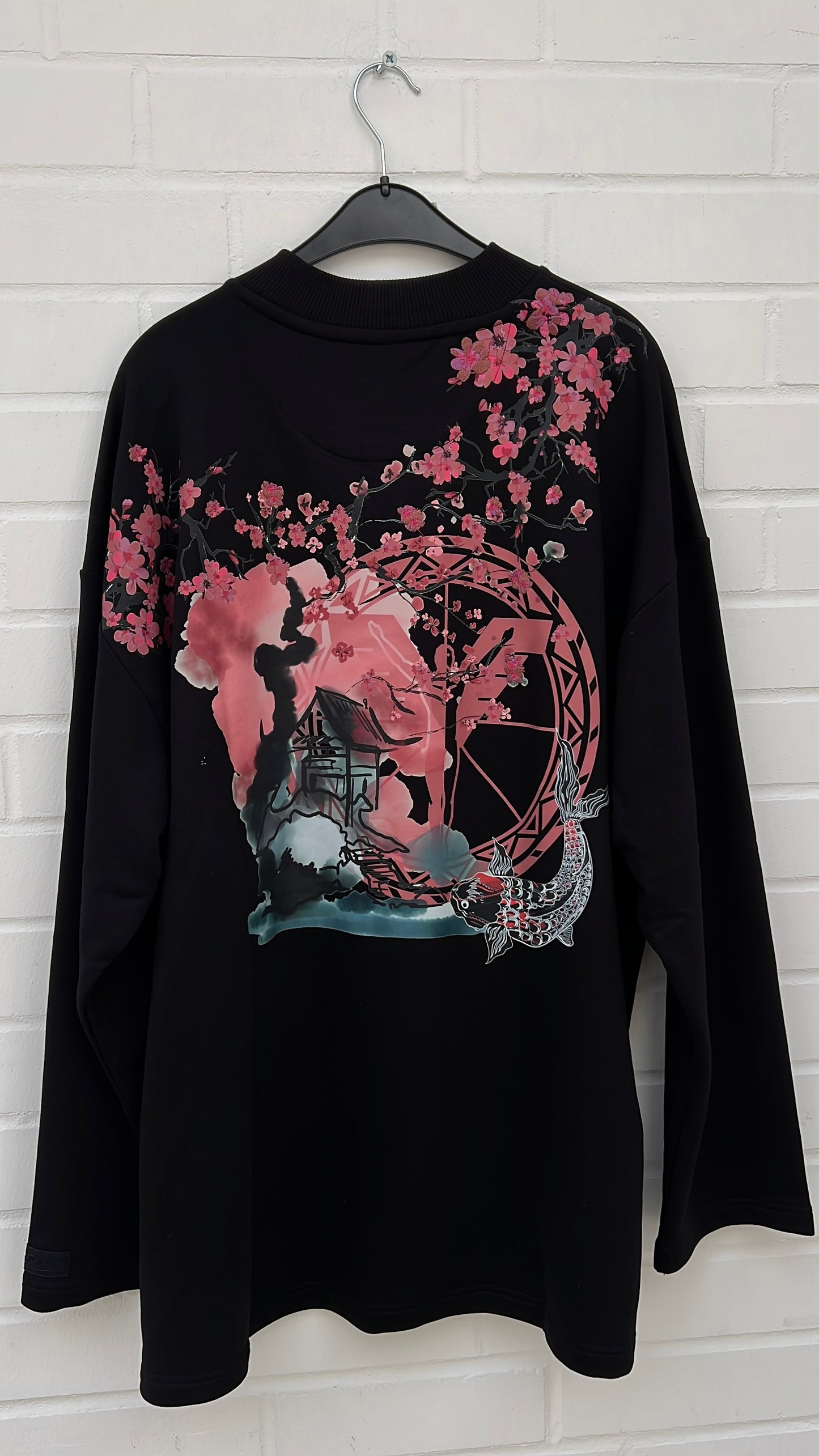 (95) Carlo Colucci Unisex Sweatshirt schwarzmuster Gr.XXL/3XL/4XL