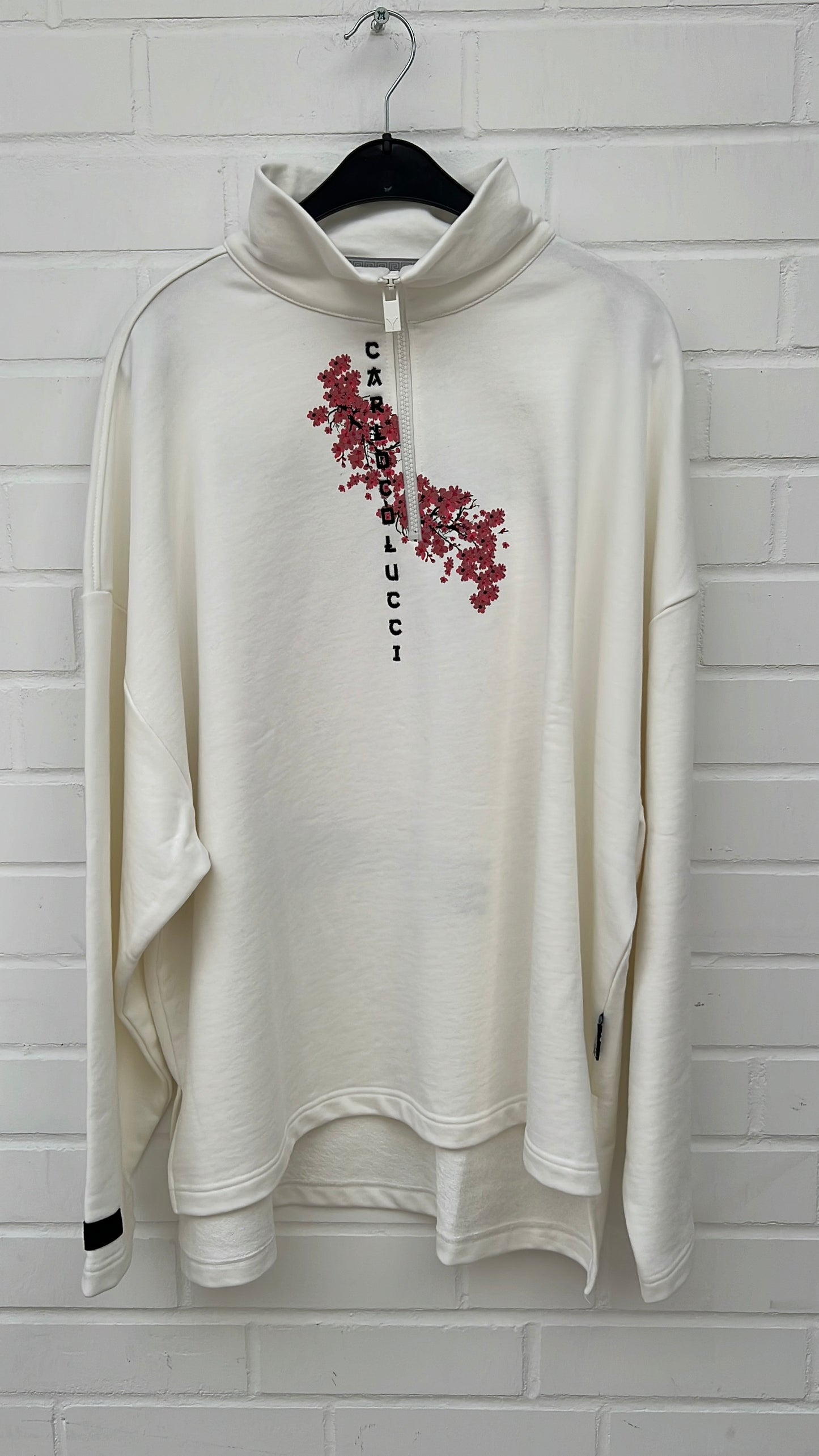 (62) Carlo Colucci Unisex Sweatshirt weißmuster Gr.L
