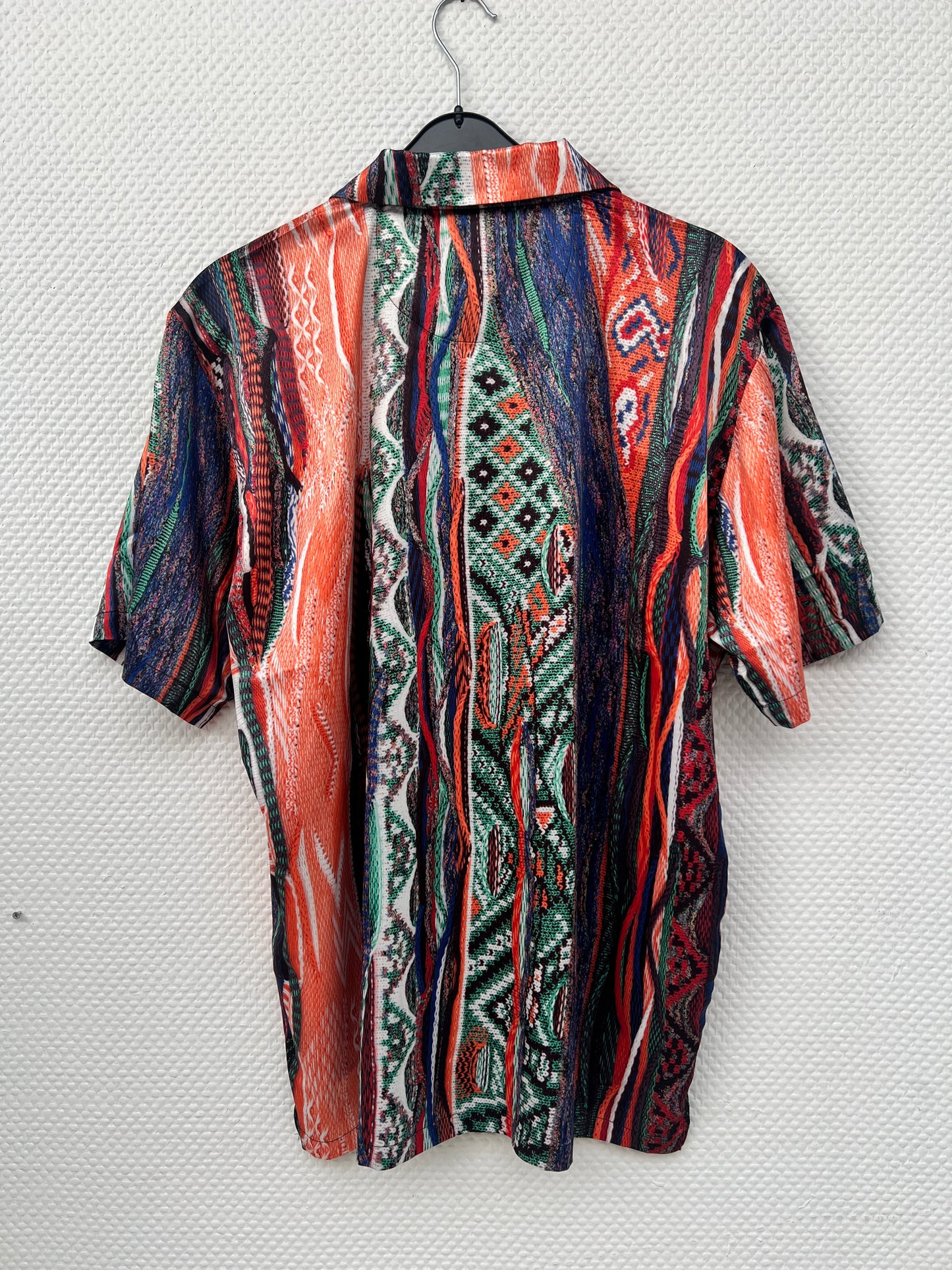 (Stange2) Carlo Colucci Herren Satin Hemd Gr. L