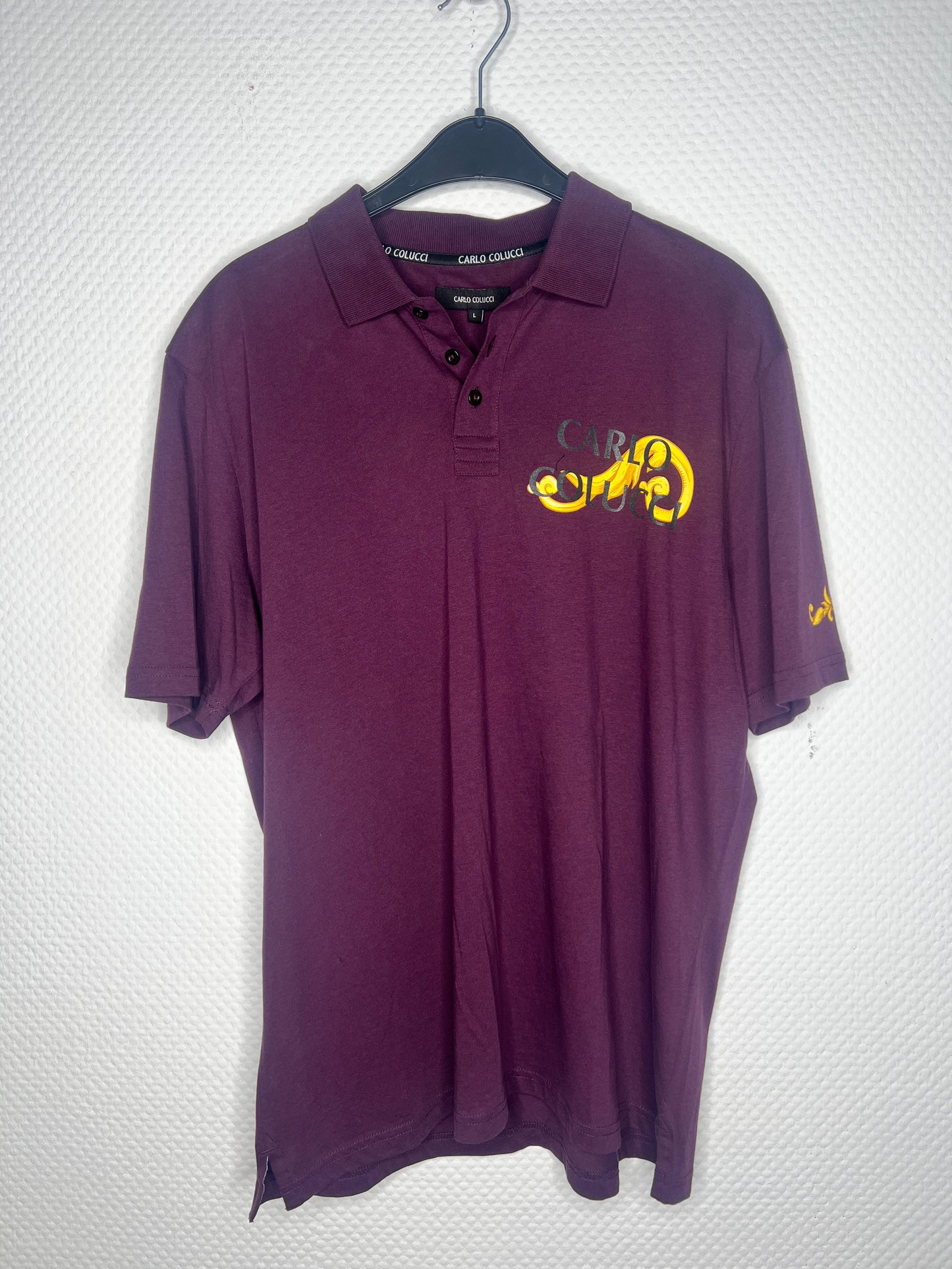 (65) Carlo Colucci Herren Tshirt Bordeaux Gr. XS/S/L