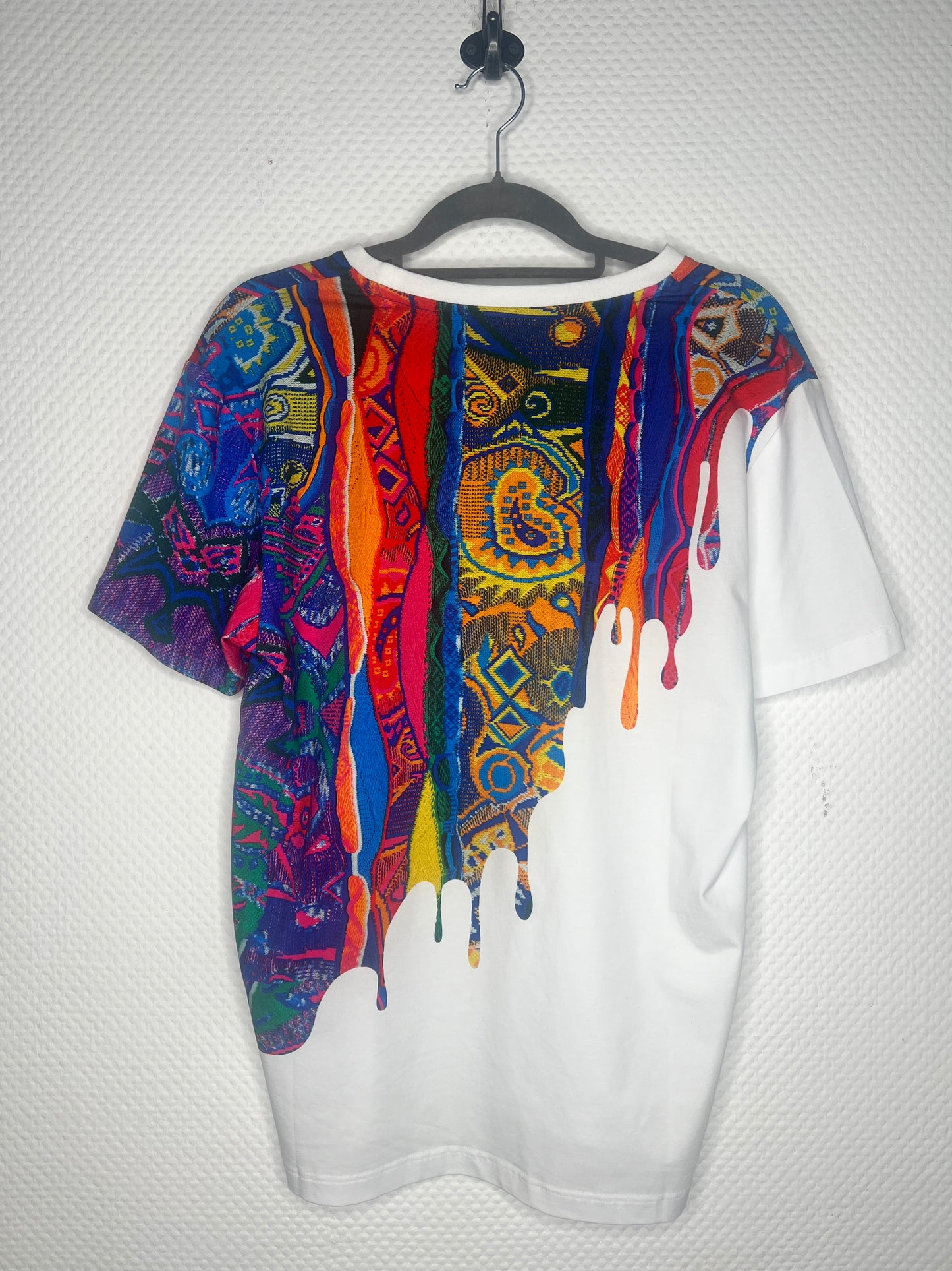 (88) Carlo Colucci Herren Tshirt weißbunt Gr.XS/M