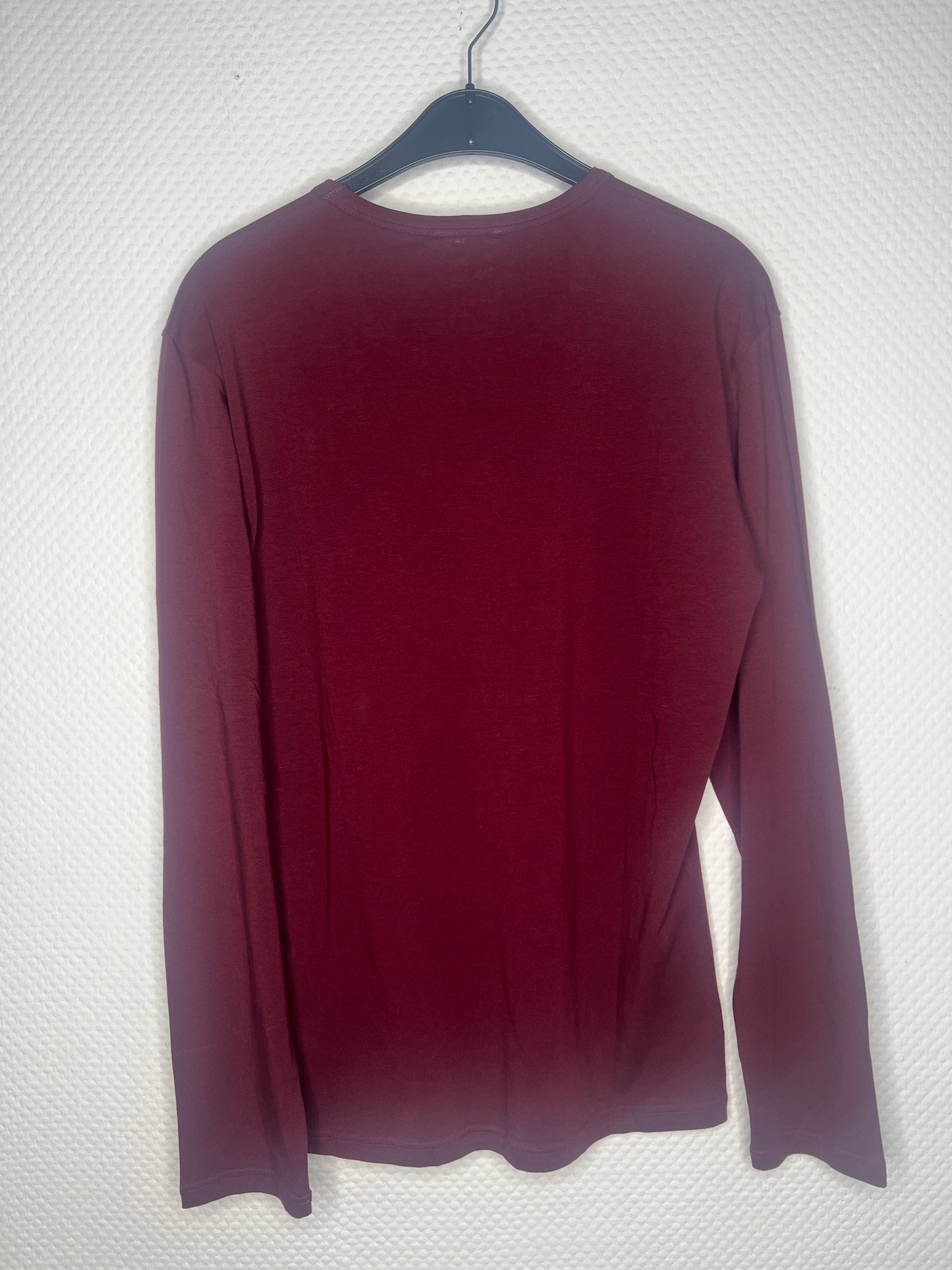 (Stange2) Emporio Armani Herren Langarmshirt Bordeaux Gr. XL