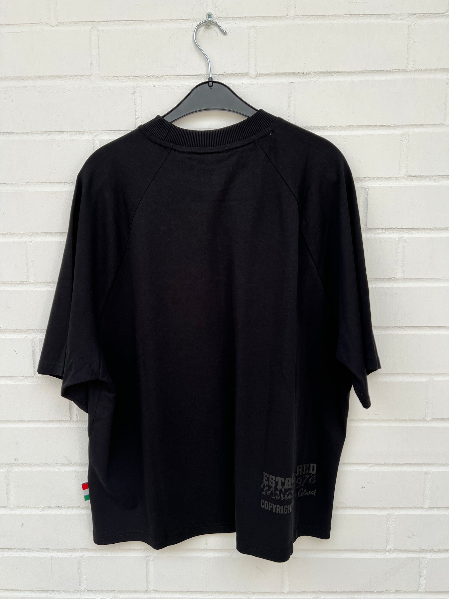 (43) Carlo Colucci Unisex Tshirt Schwarz Gr.S/XS