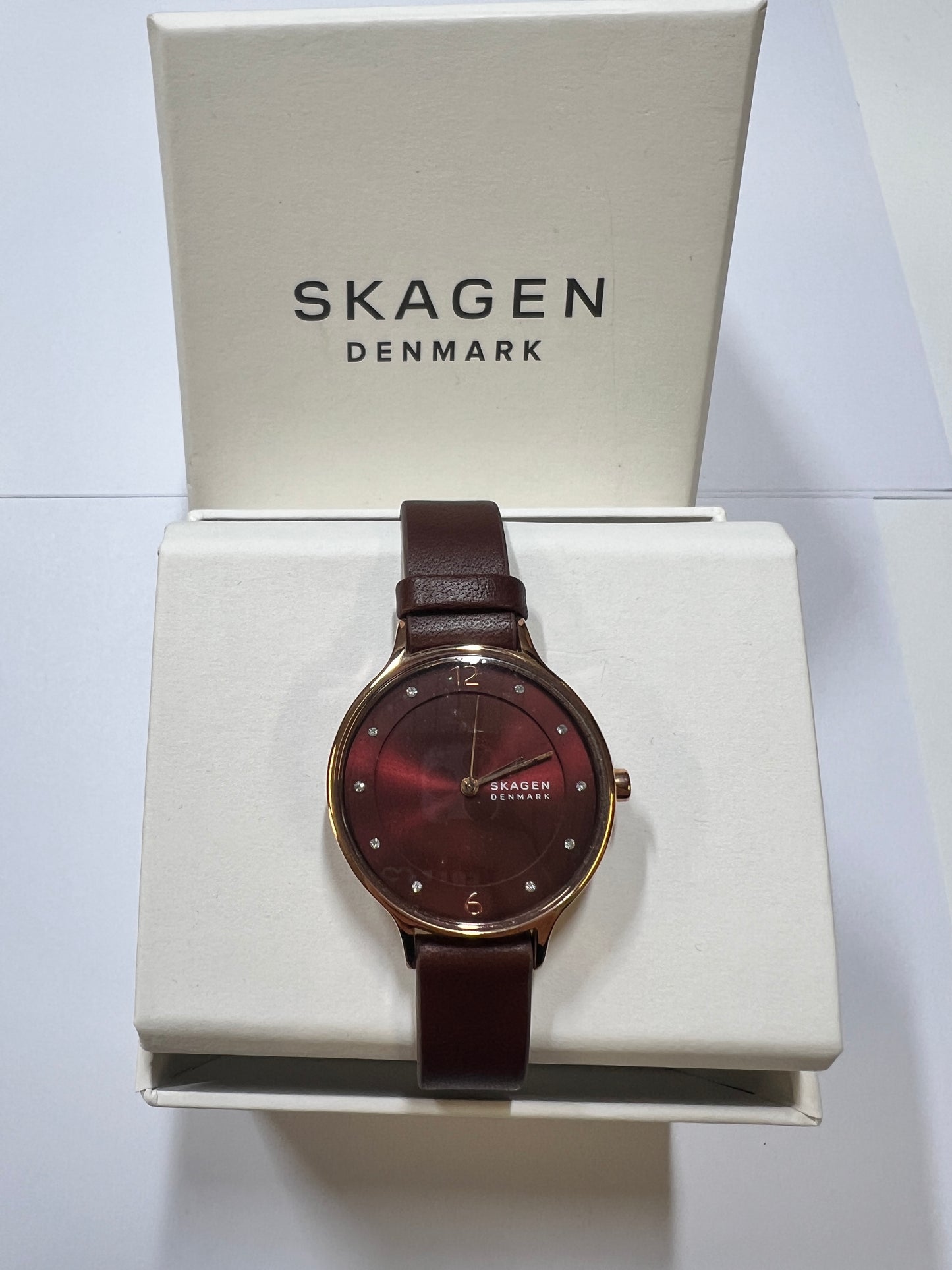 Skagen Denmark Damenuhr braungold