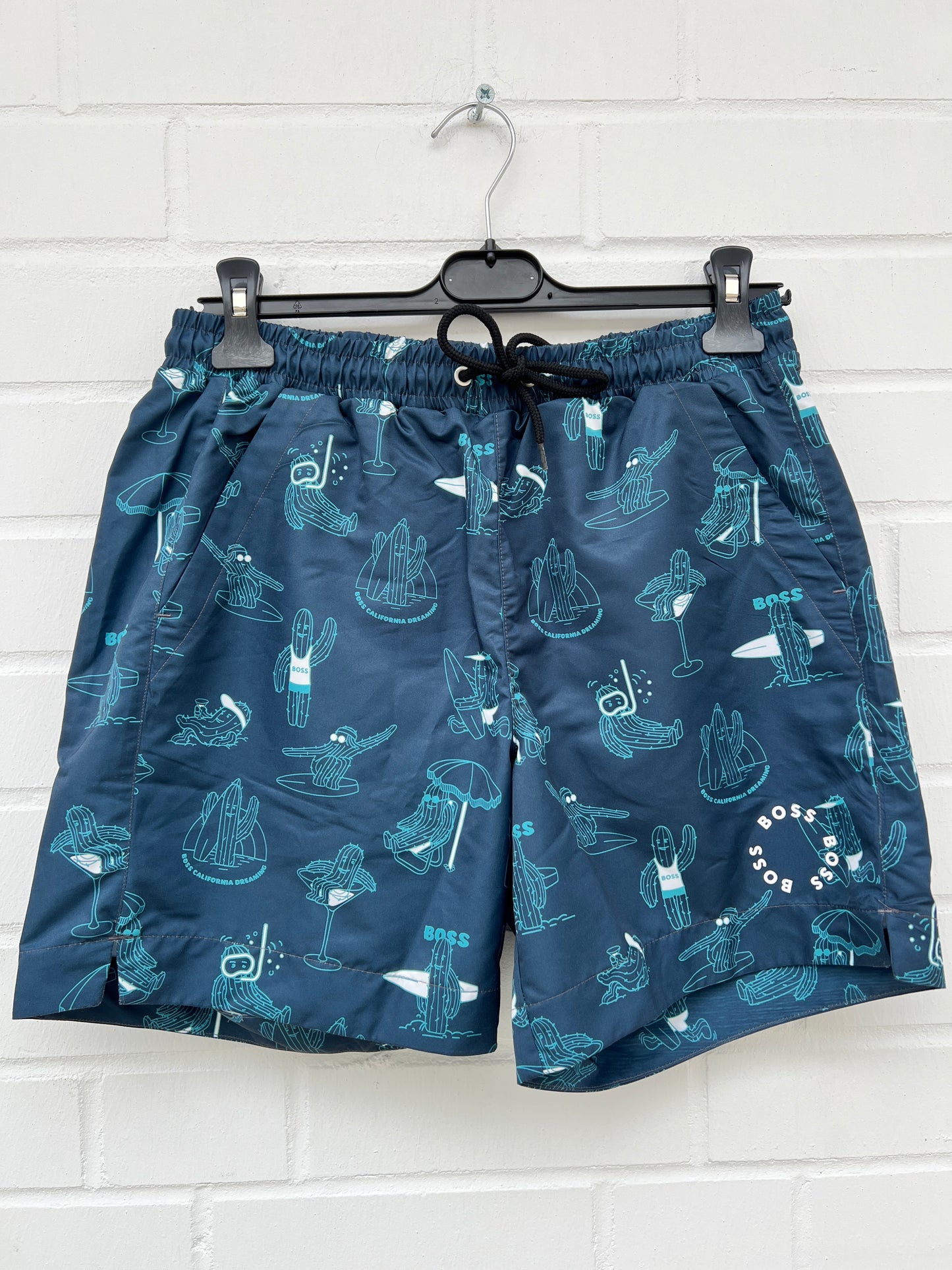 Badehose dunkelblau muster Gr.S