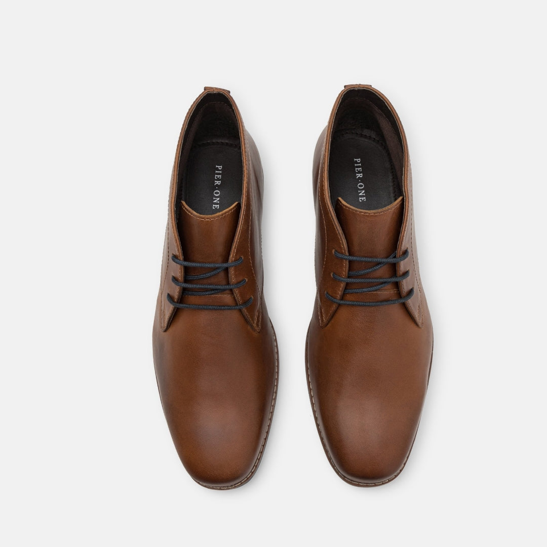 Bottine à lacets PIER ONE marron taille 44,5