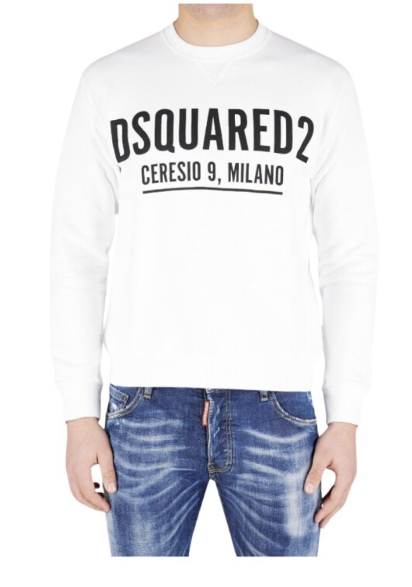 (127) DSQUARED2 Sweatshirt weiß Cresio 9 Milano