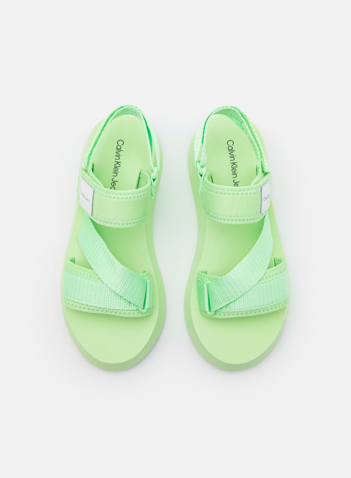 CALVIN KLEIN JEANS sandales à plateforme taille 40 femme vert clair