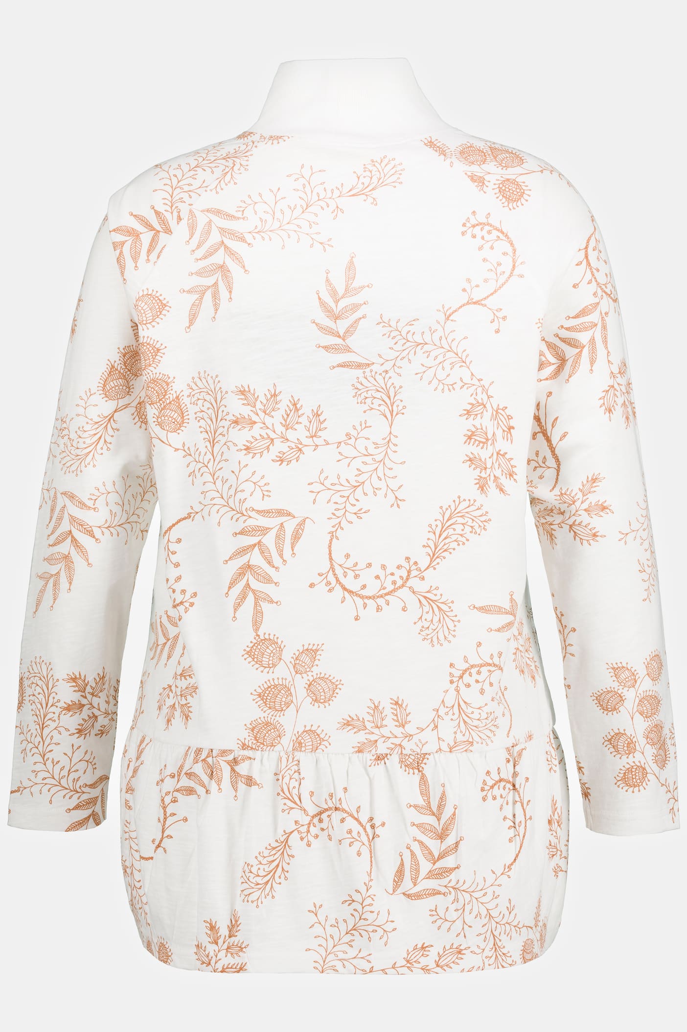 (U10) Ulla Popken Langarmshirt weiß muster 809299 200