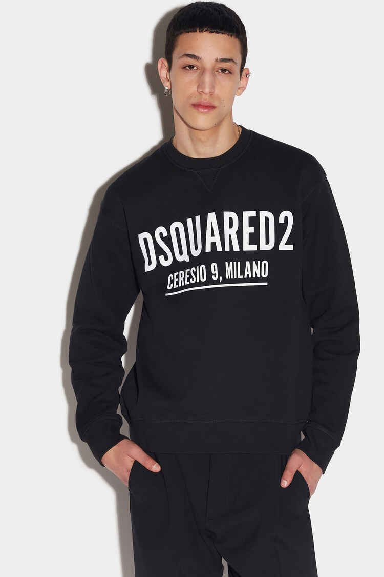(127) DSQUARED2 Sweatshirt schwarz cresio 9 Milano