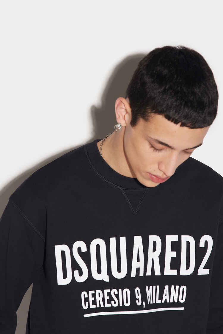 (127) DSQUARED2 Sweatshirt schwarz cresio 9 Milano
