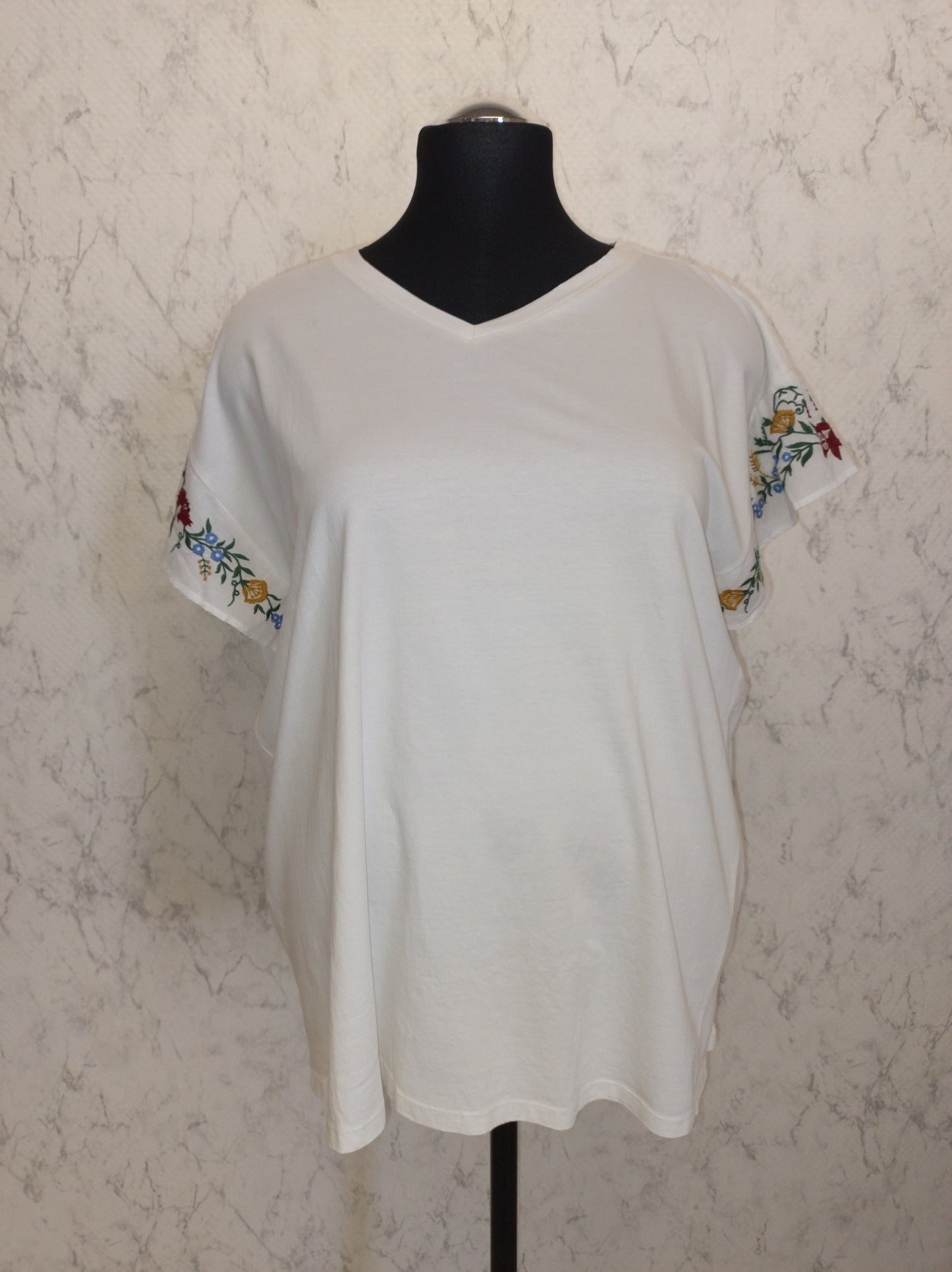 (U11) Ulla Popken Bluse Weiß 810398 200