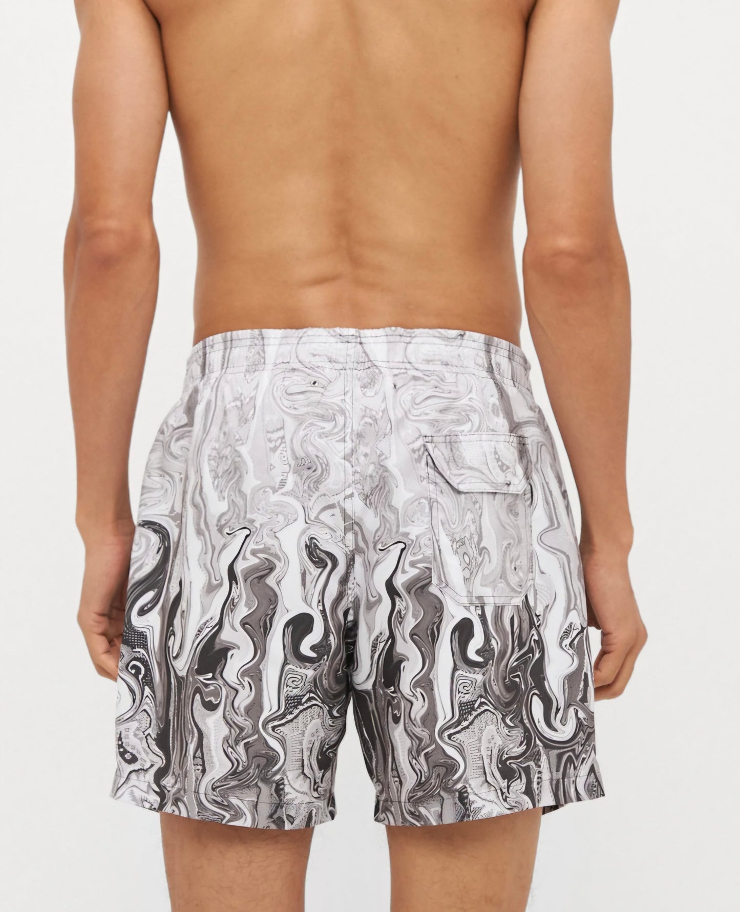 (163) Carlo Colucci Badehose Badeshort grau muster C2645 neueste Kollektion