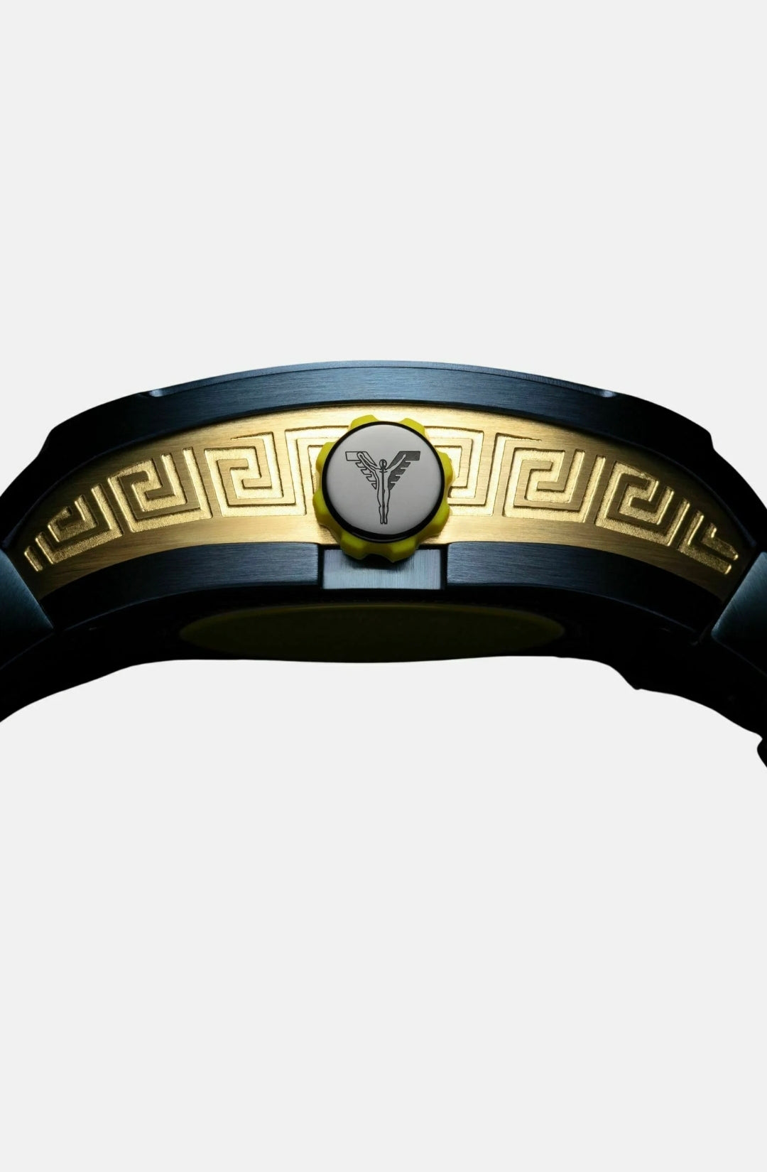 Nr6 Carlo Colucci Armbanduhr navyblau gelb Metallarmband + 2 Jahre Herstellergarantie