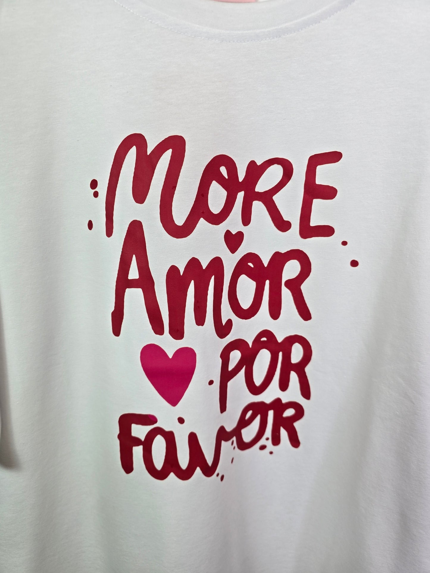More Amor Por Favor Tshirt weiß rot