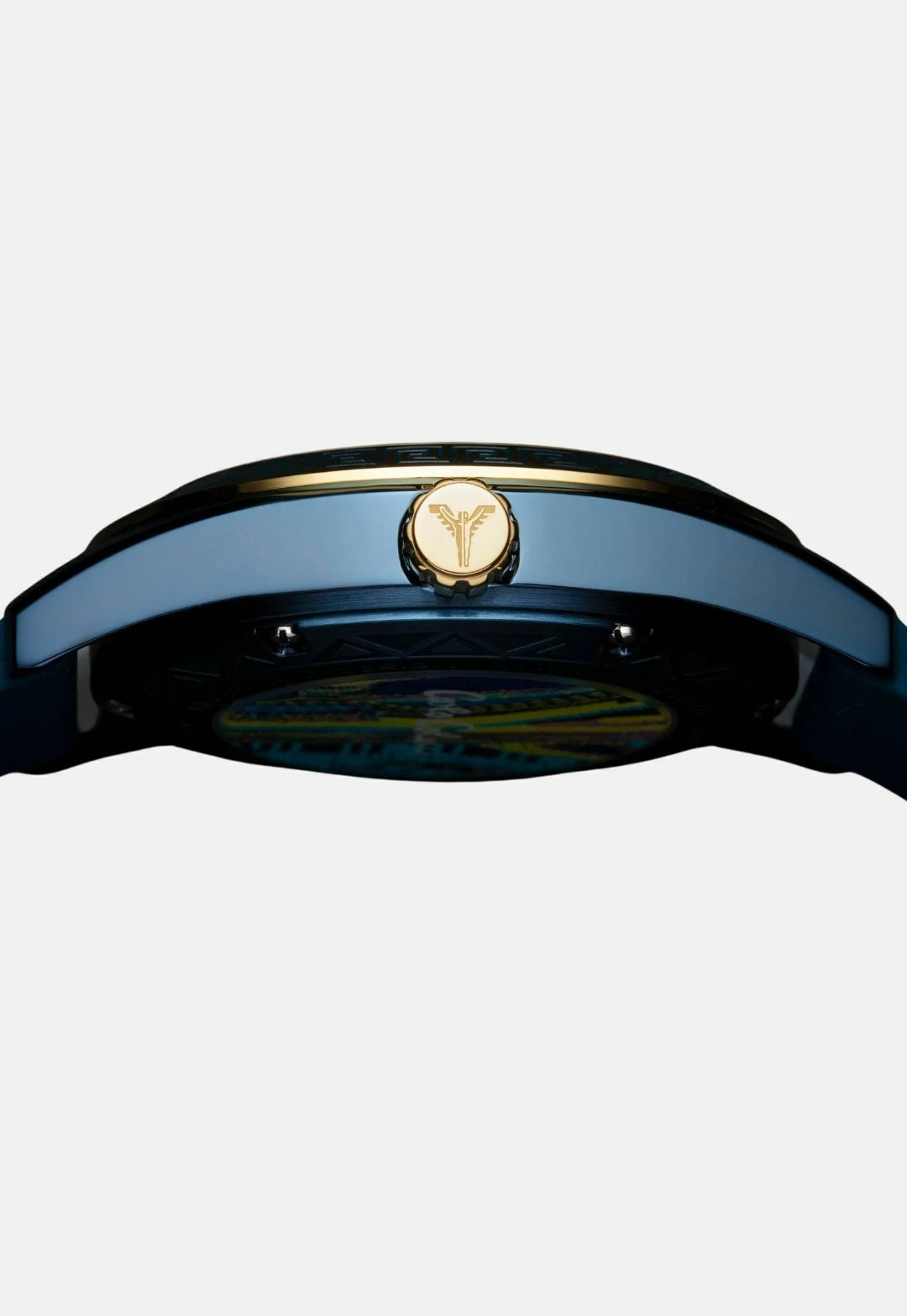 Nr10 Carlo Colucci Armbanduhr navyblau gold Silikonarmband Automatik + 2 Jahre Herstellergarantie