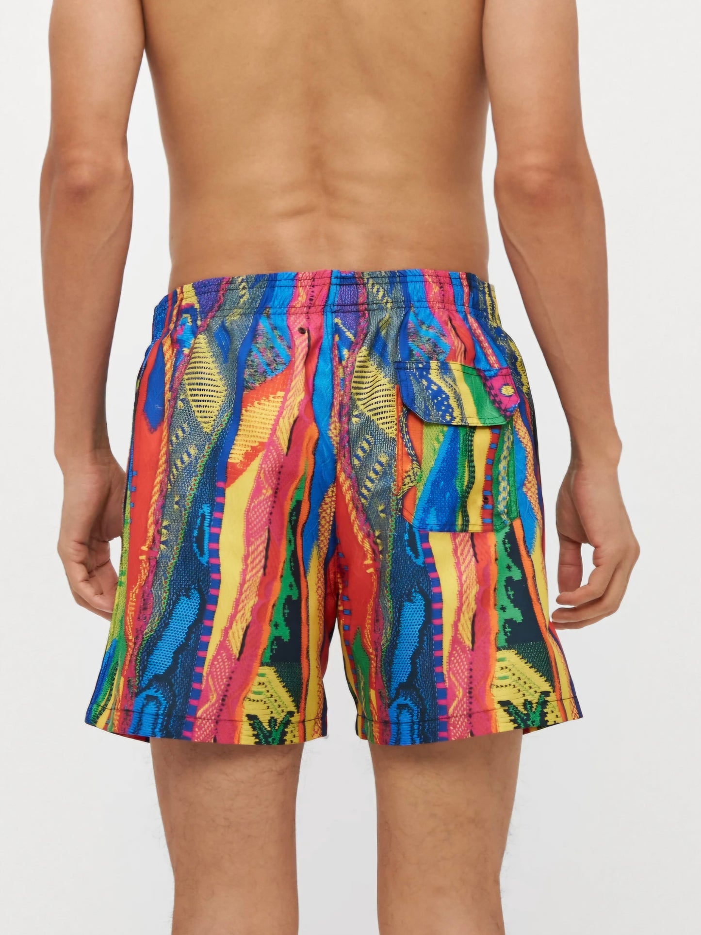 (185) Carlo Colucci Badehose Badeshort 3d Optik Bunt