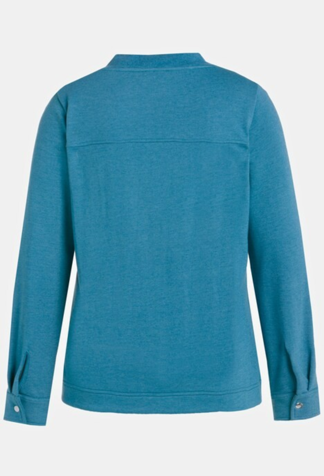 (U31)Ulla Popken Langarm Zip-Up Blau 812515 734