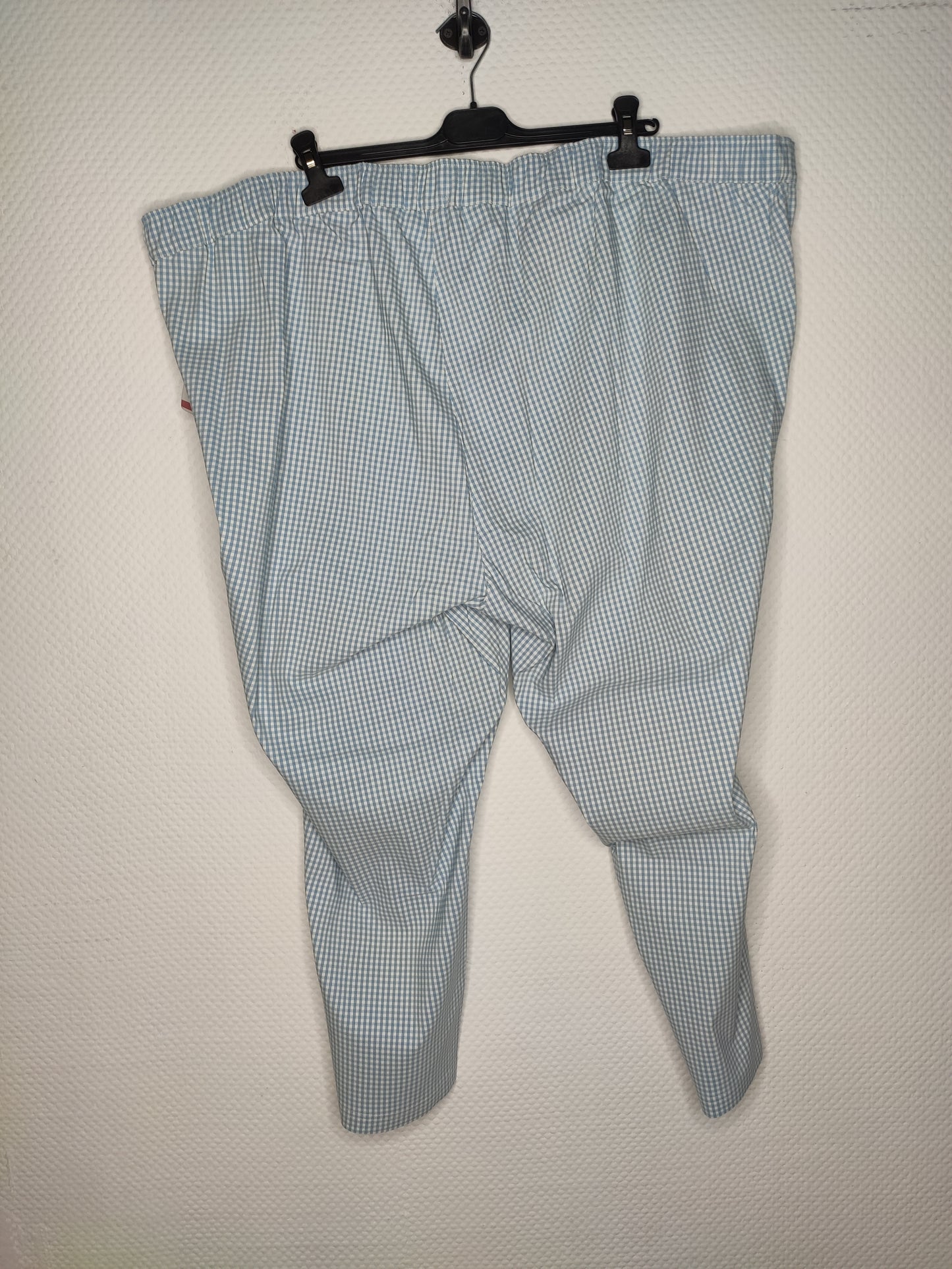 (U16) Ulla Popken Hose kariert blau/weiß 747504 73