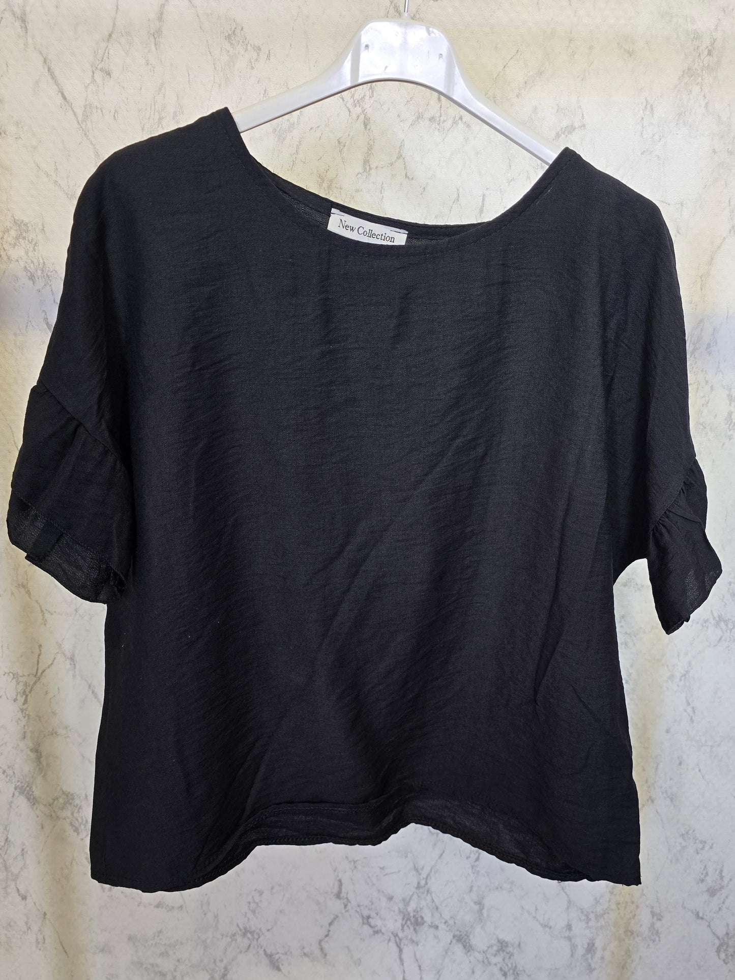Sommer Tshirt Rüschen Ärmel