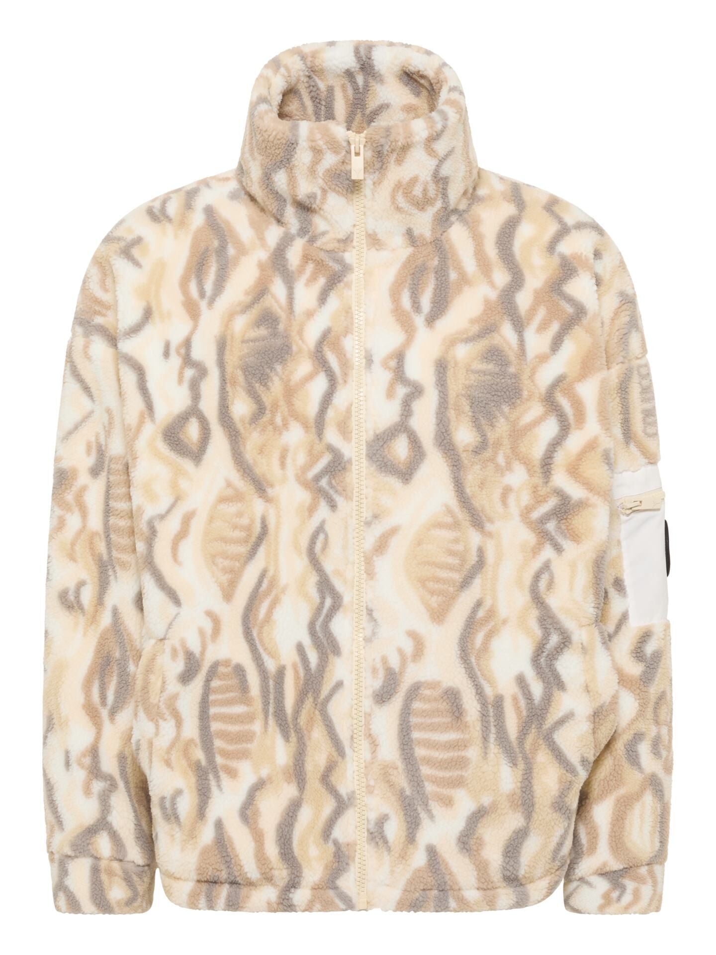 (144) Carlo Colucci Teddyjacke beige muster unisex Jacke