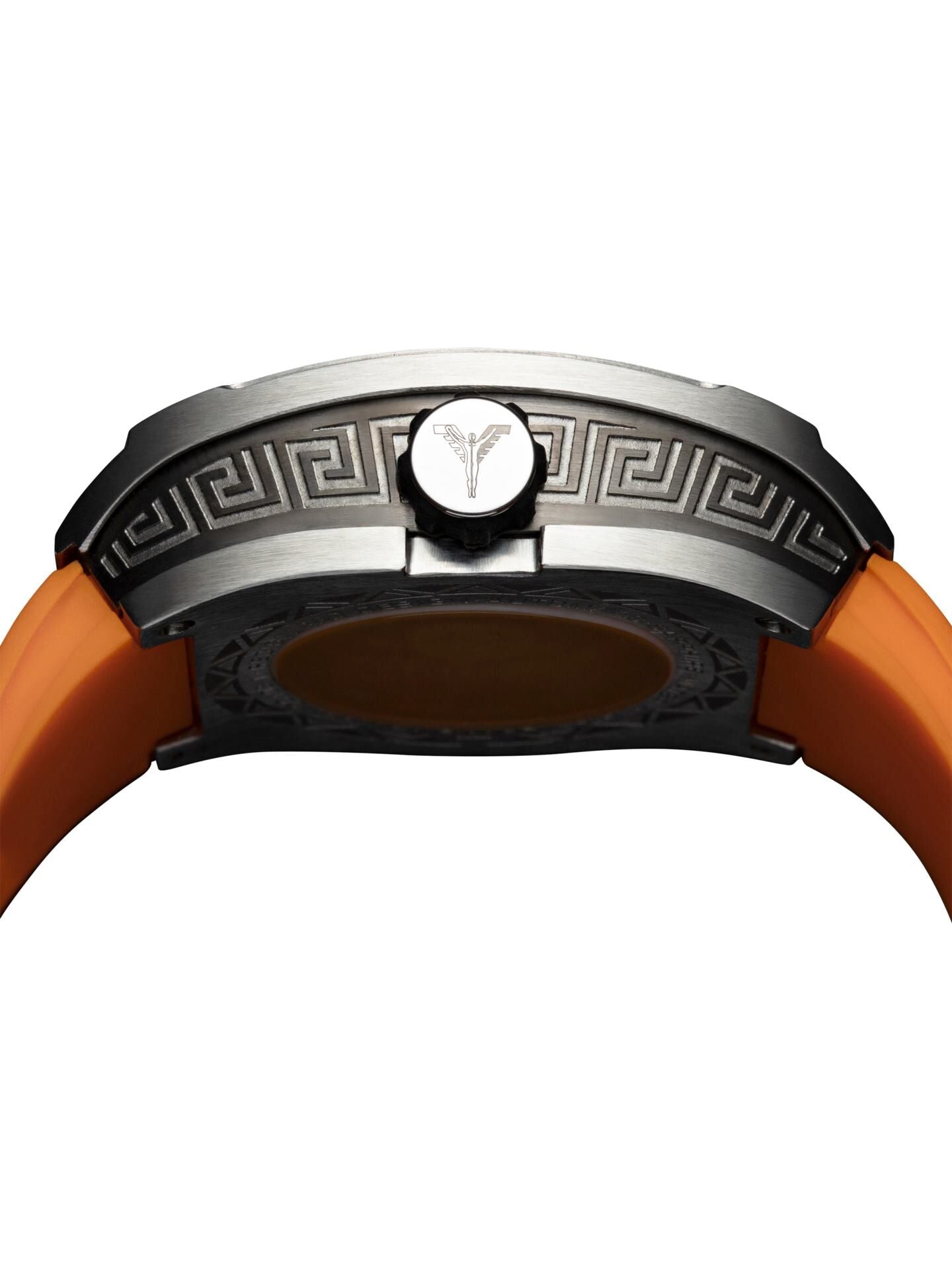 Nr19 Caro Colucci Armbanduhr orange silber Hersteller Garantie 2 Jahre