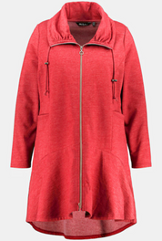 (U13) Ulla Popken Long-Sweatjacke Rot 795364 530