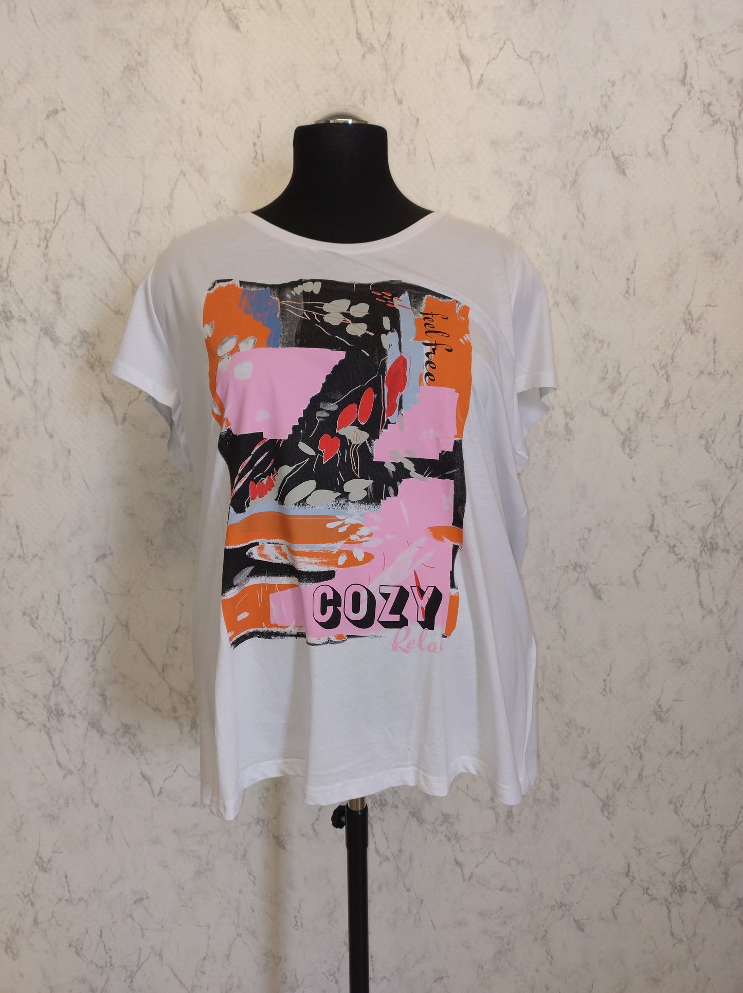 (U31) Ulla Popken T-Shirt weiß 804581 200