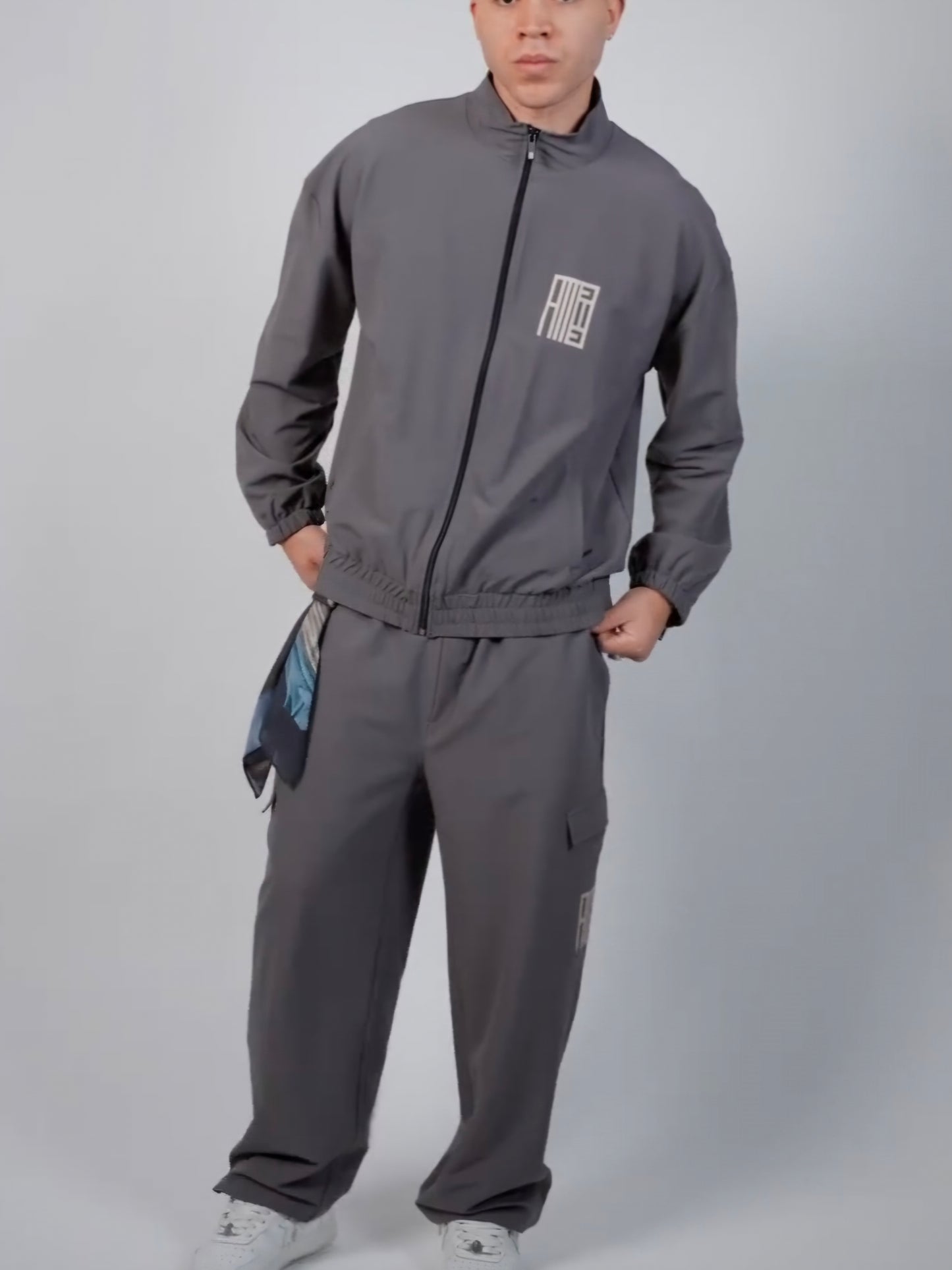 (193) Alessandro Magno Anzug Jogger Zweiteiler grau Chapter 1 Limited