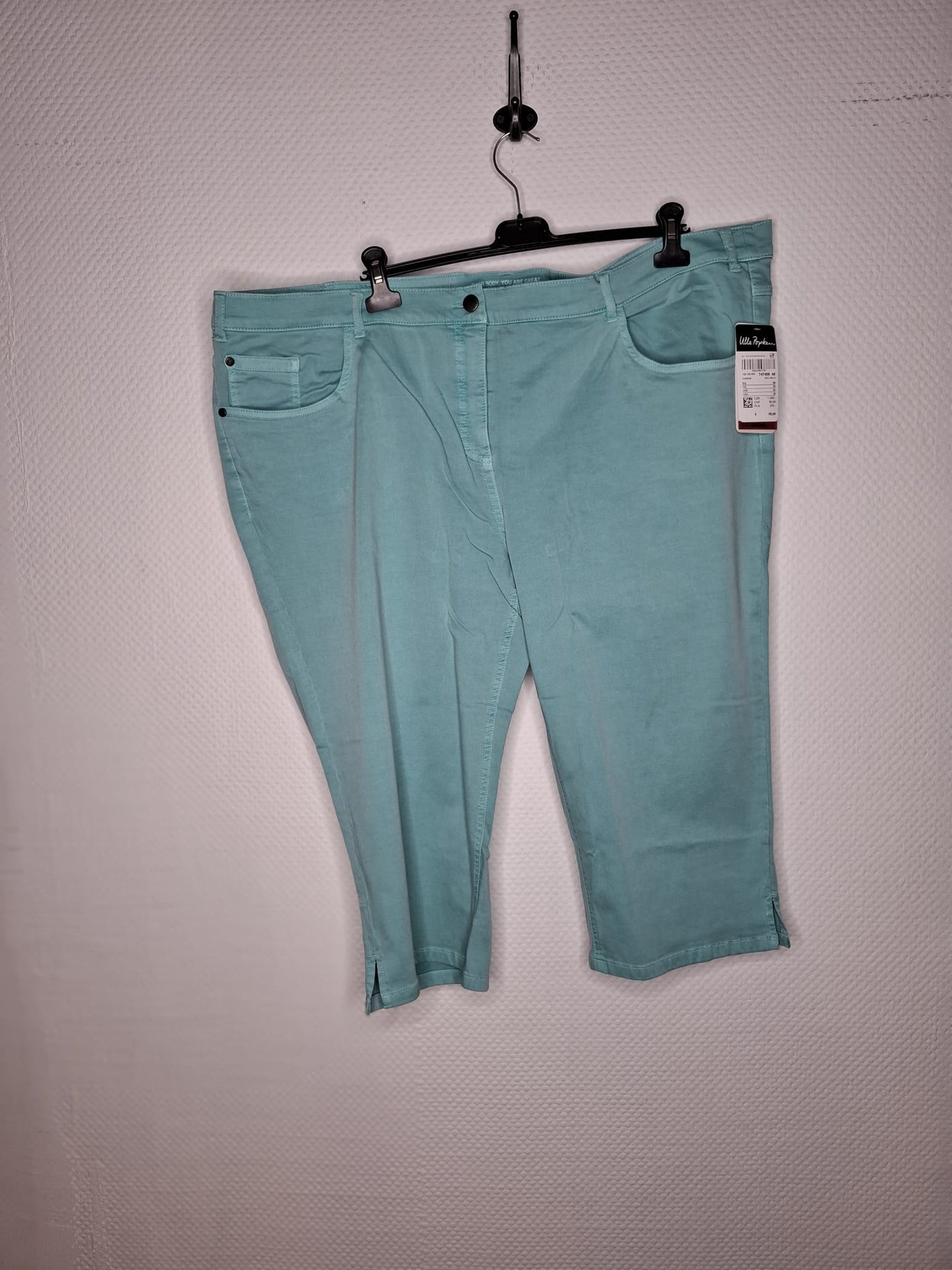 (U12 + U21) Ulla Popken Capri Hose hell blau 747409 45
