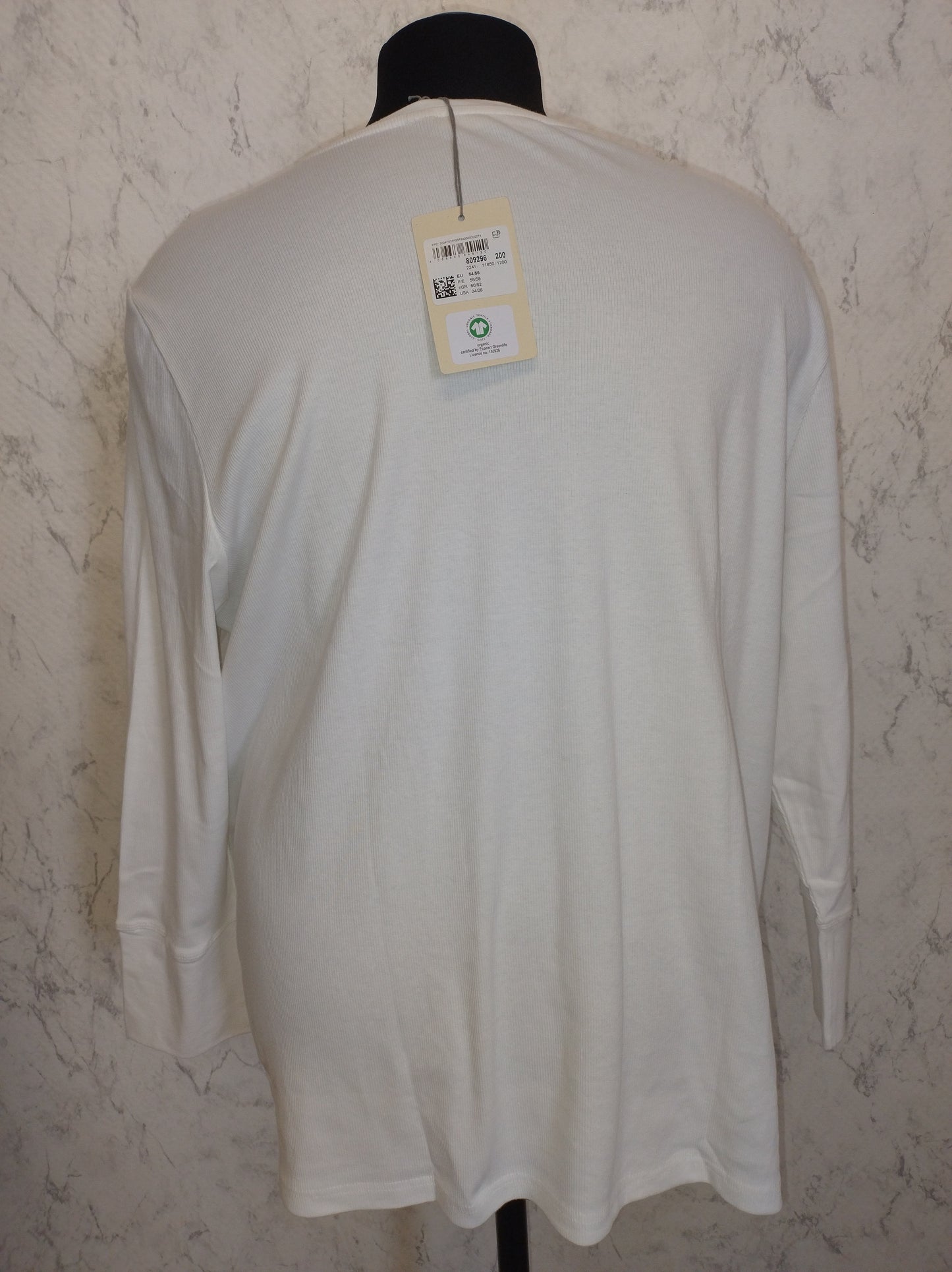 (U31) Ulla Popken Langarmshirt weiß 809296 200