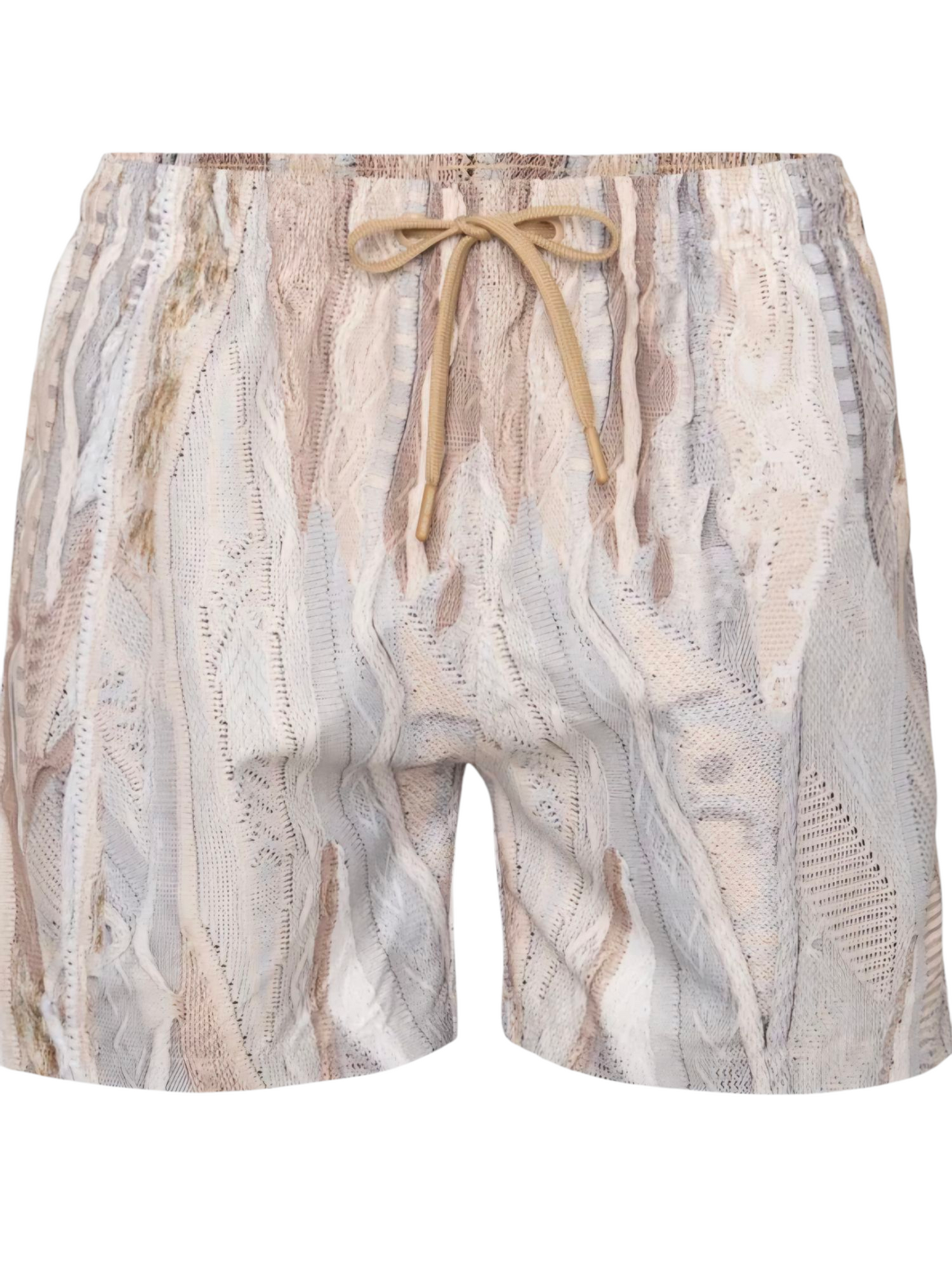 (182) Carlo Colucci Badeshort Badehose beige muster