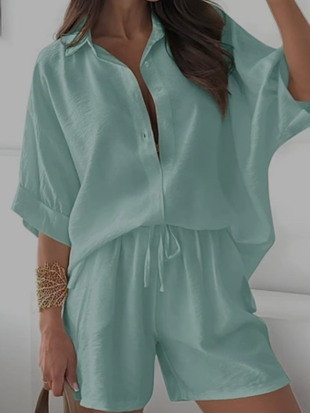Zweiteiler Bluse mit Short