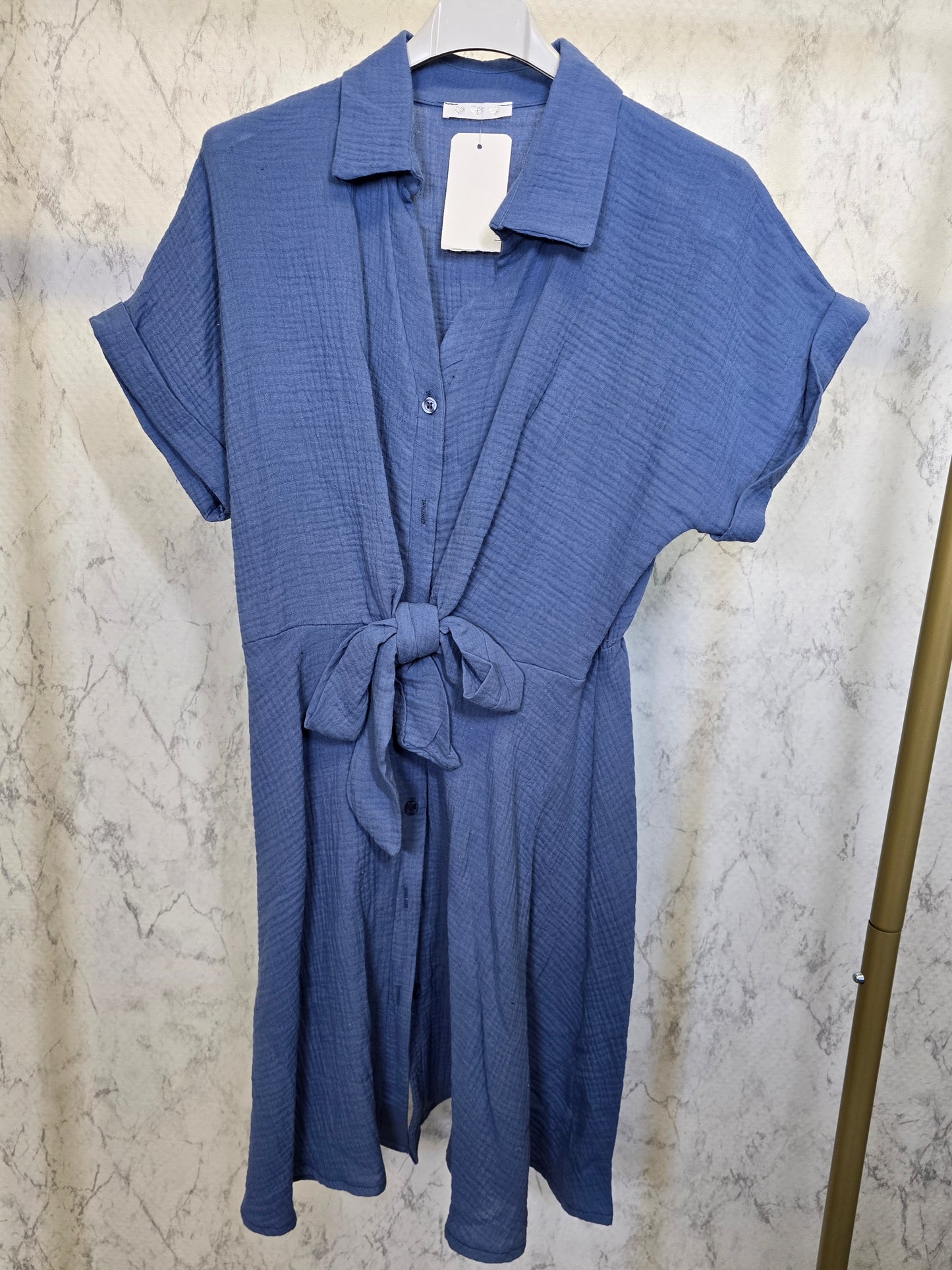 Sommer Kleid Baumwolle knielang