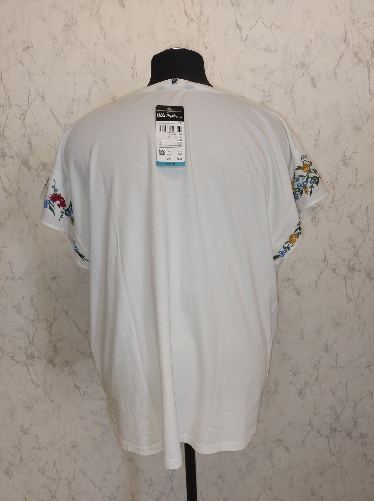 (U11) Ulla Popken Bluse Weiß 810398 200