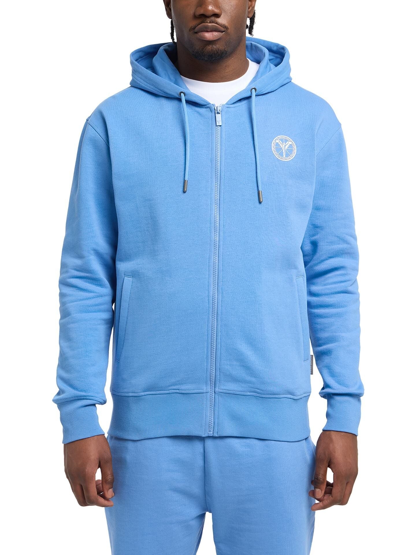 (177) Carlo Colucci Anzug Short + Sweatjacke hellblau