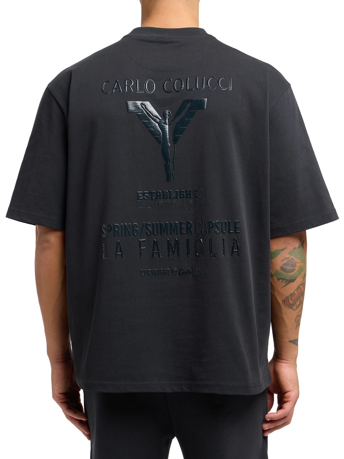 (40) Carlo Colucci T Shirt unisex schwarz