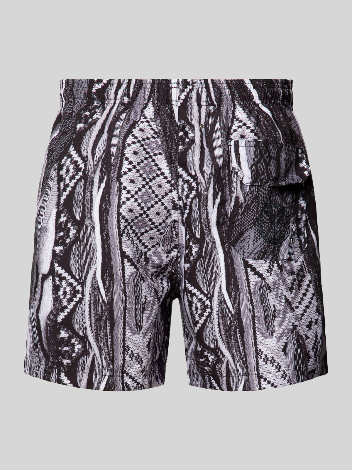 (76) Carlo Colucci Bade Short Badehose schwarz weiß