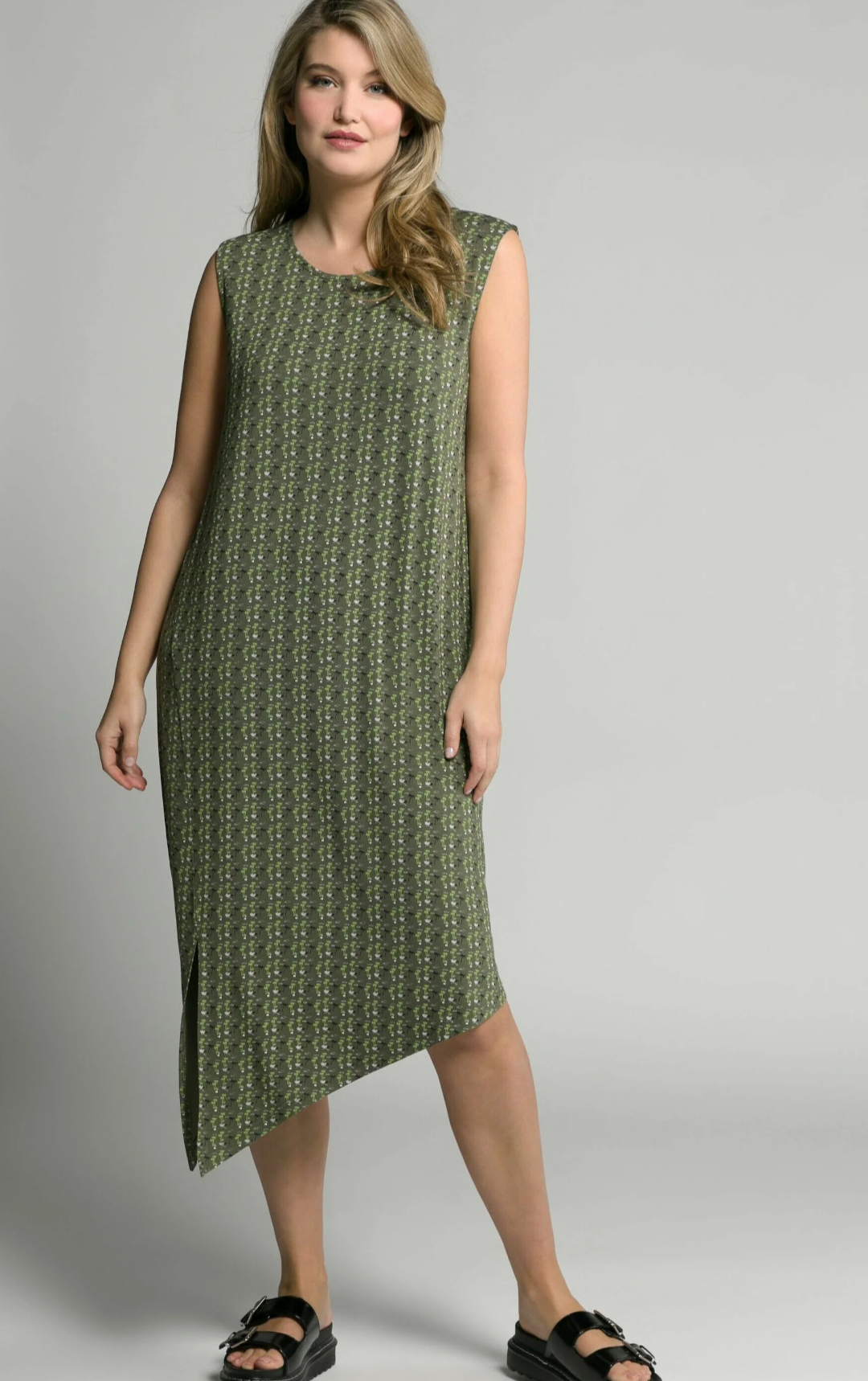 (U26) Ulla Popken Kleid Grün 807460 190