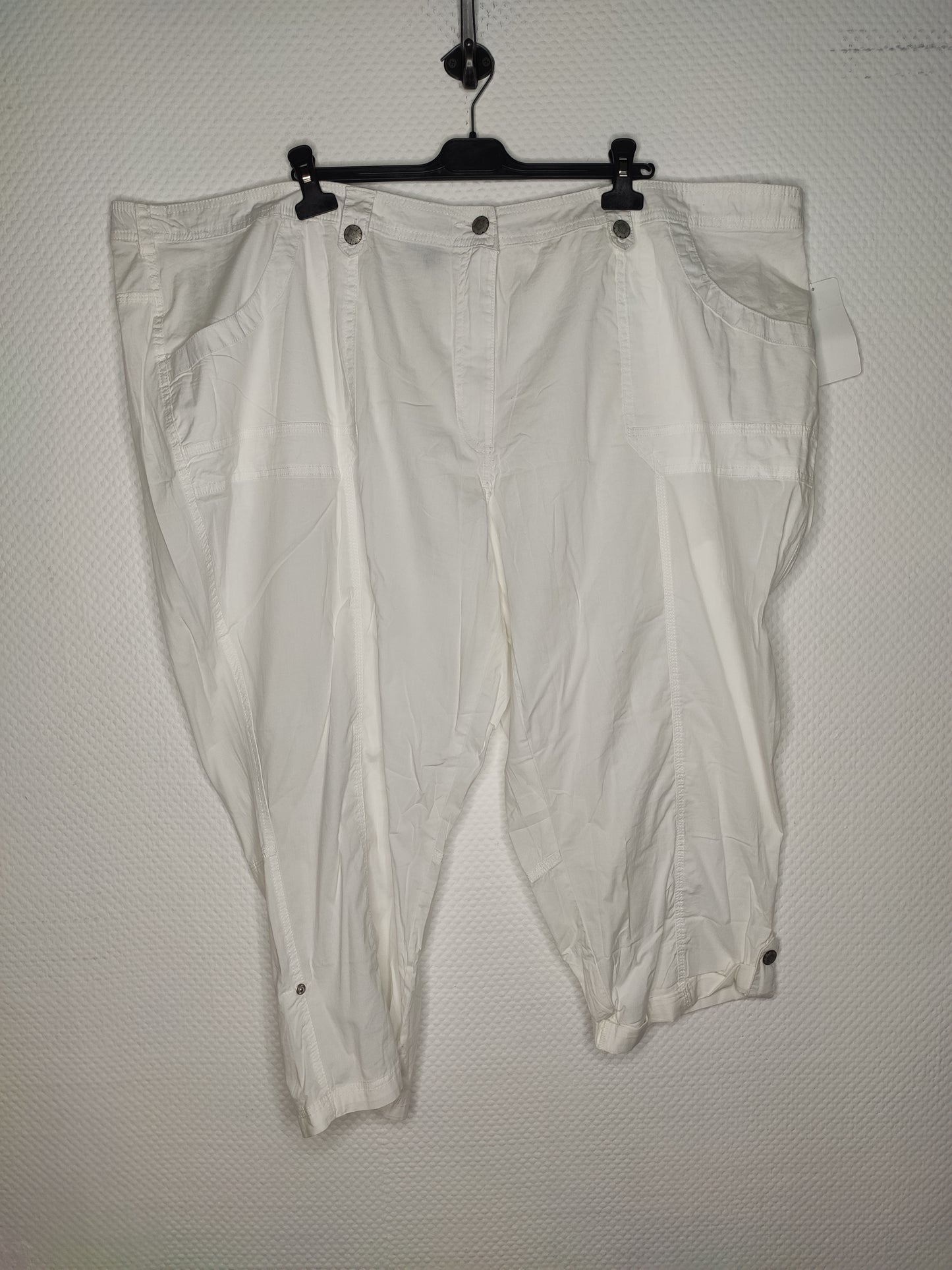 (U15) Ulla Popken Capri Hose weiß 720673 20