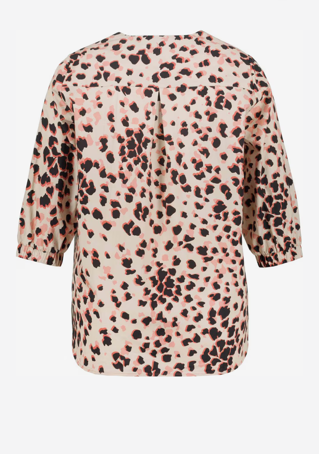 (U12) Ulla Popken Bluse Beige Muster 804252 150