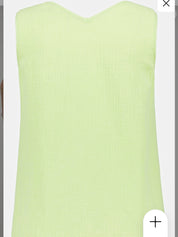 (U24) ULLA POPKEN BLUSE  Kurzarm tanktop grün 807134 416